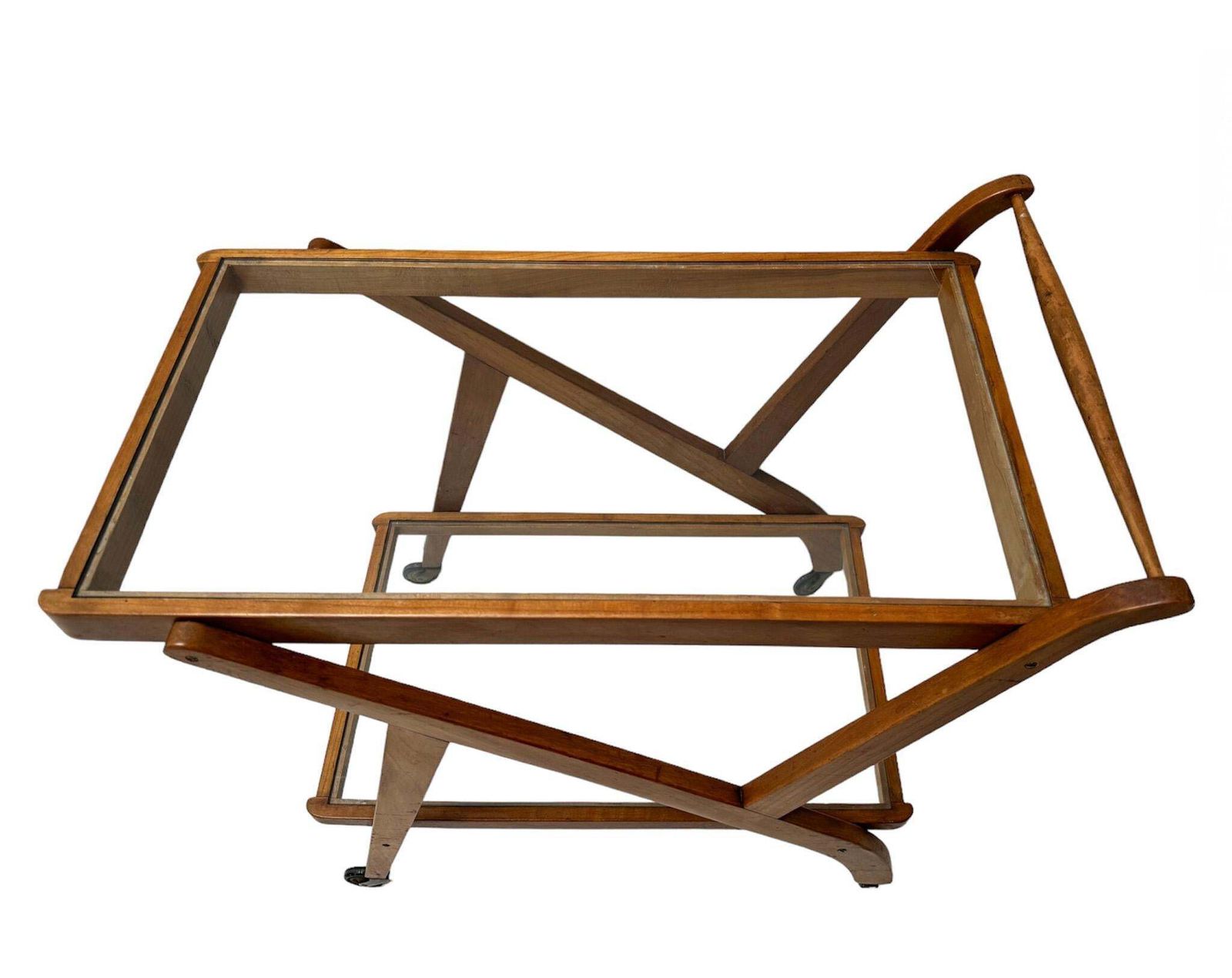 Teak Mid Century Modern Serving Trolley Or Cart, 1960s photo vintage