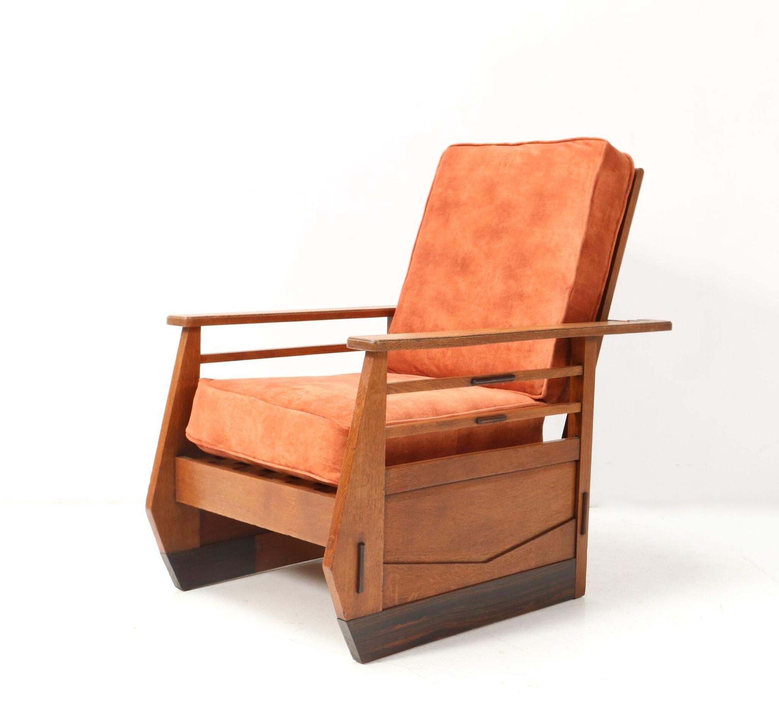 Oak Art Deco Amsterdamse School Lounge Chair Or Folding Chair, 1920s photo Furniture