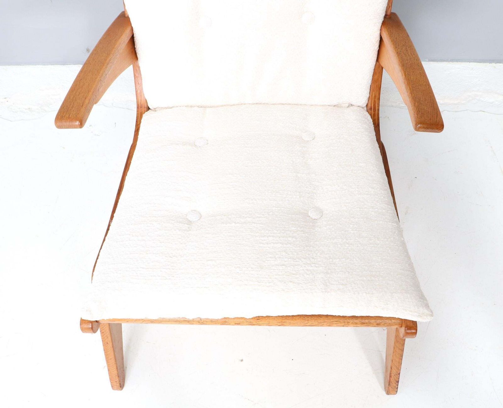 photo for sale Mid Century Modern High Back Lounge Chair By Jan Den Drijver For De Stijl, 1950s