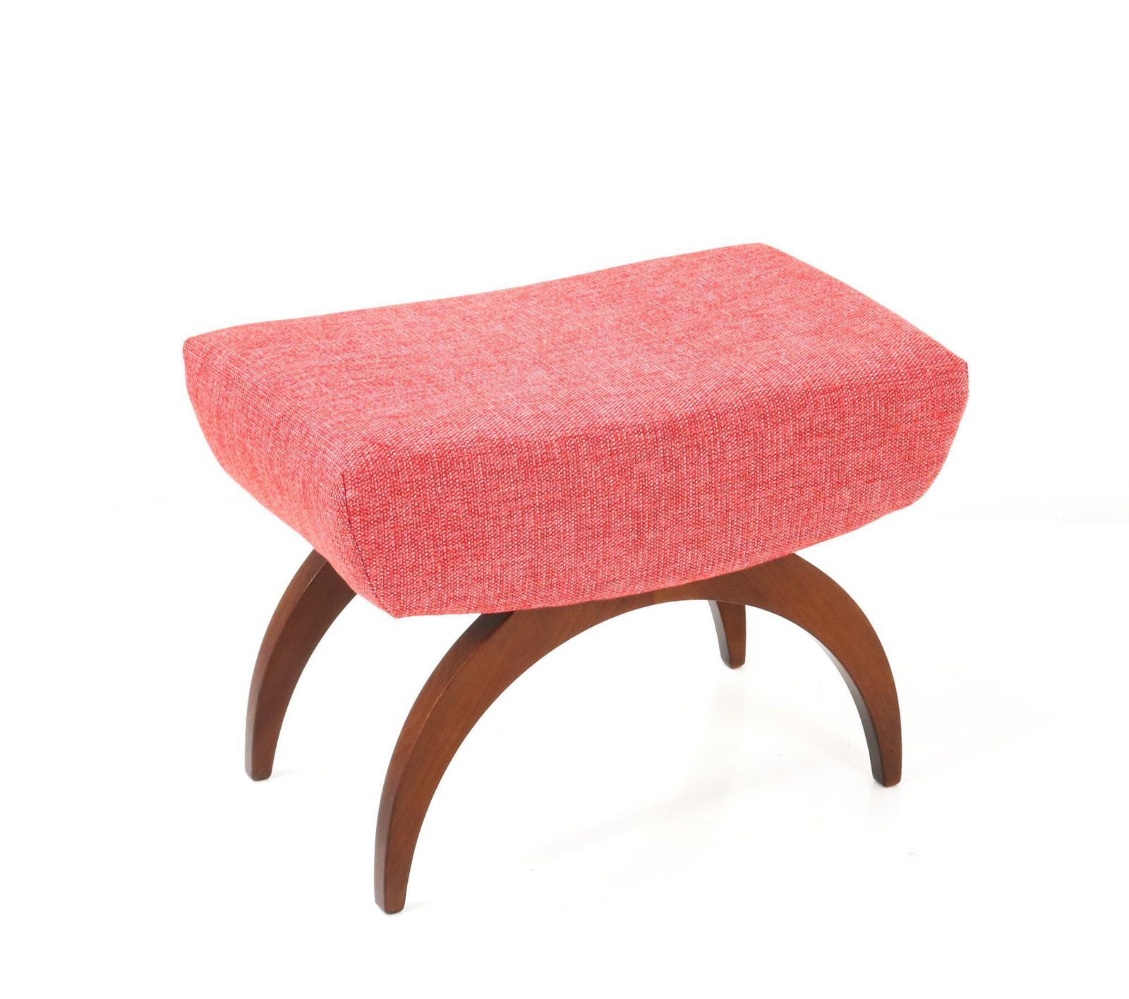 Walnut Mid Century Modern Stool By A.A. Patijn For Zijlstra, 1950s photo vintage