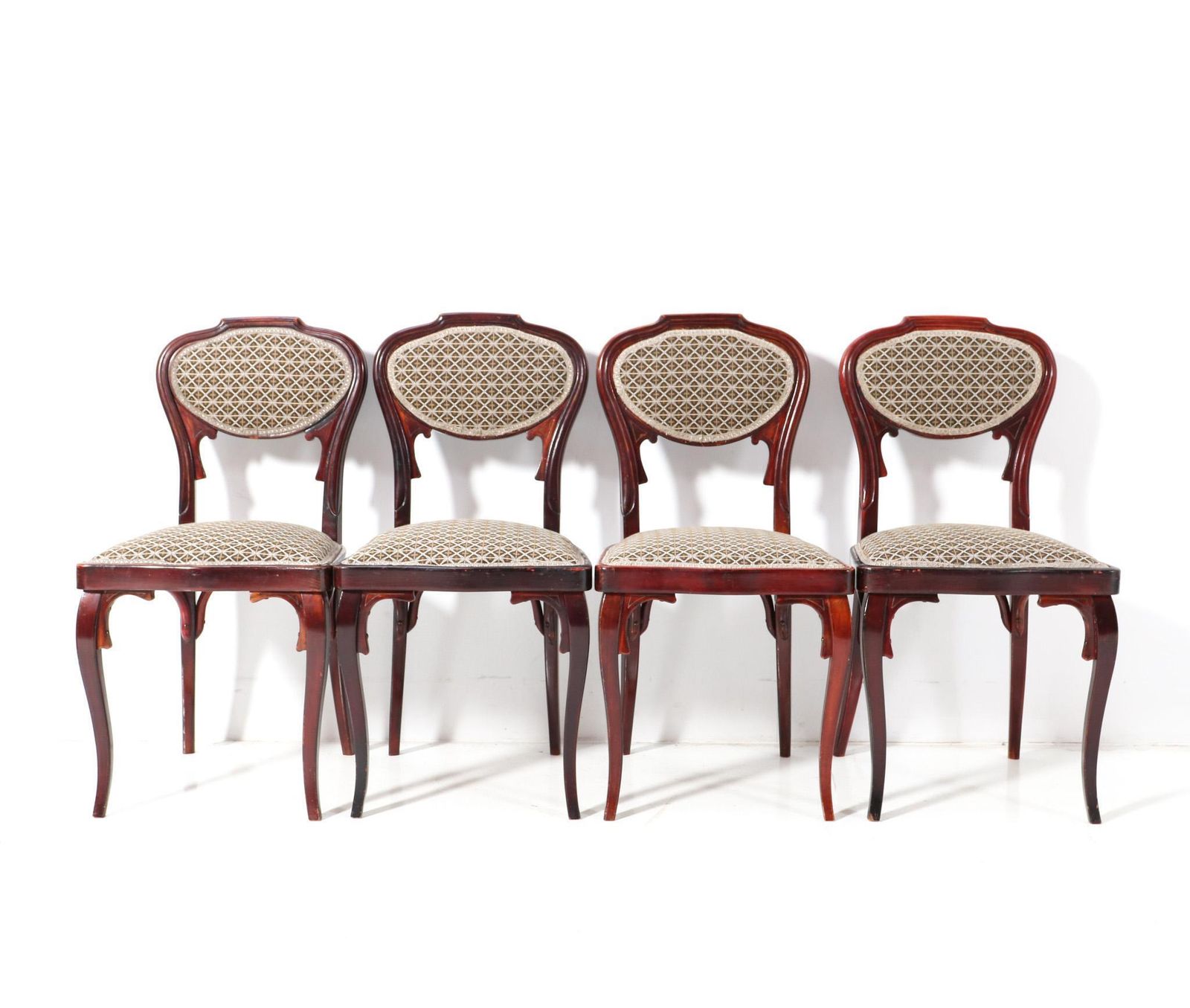 Four Vienna Secession Side Chairs By Jacob And Josef Kohn, 1900s photo for sale