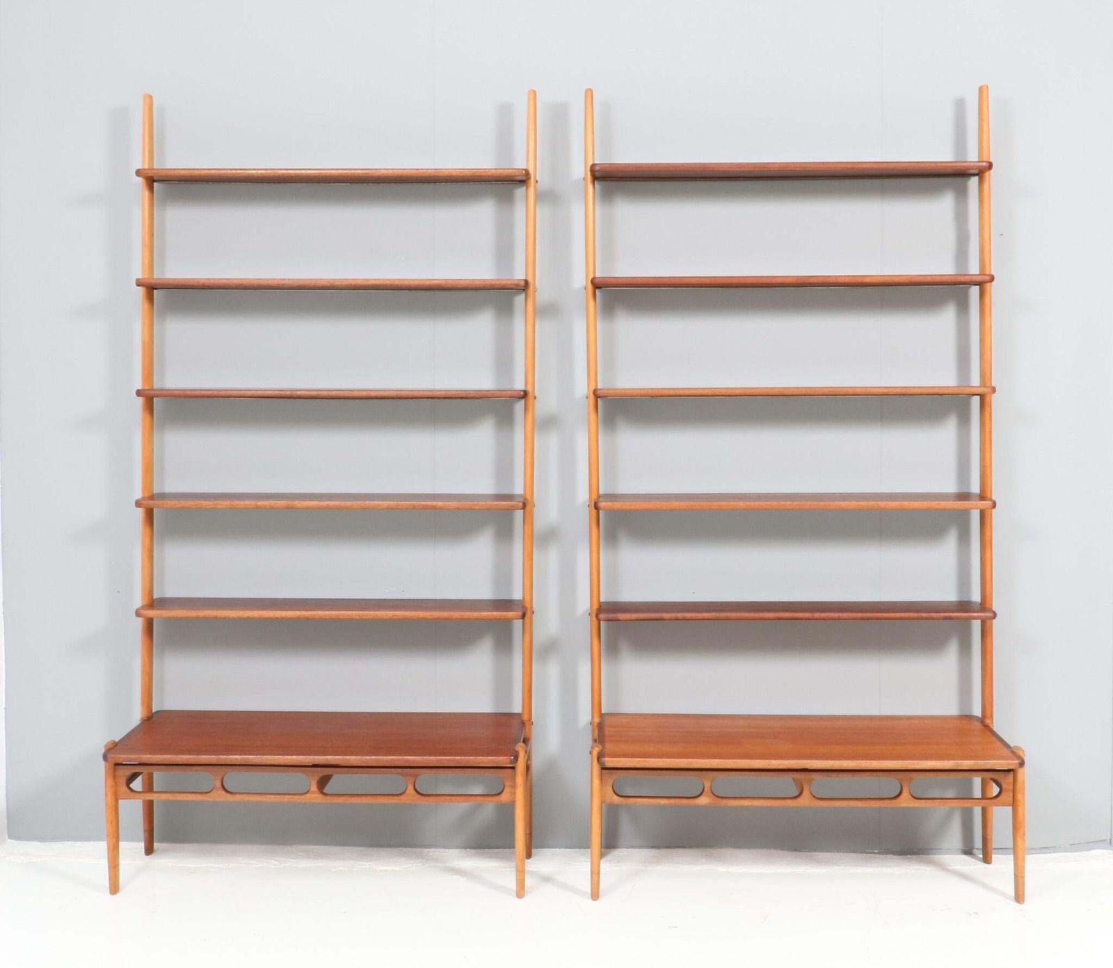 Mid Century Modern Pair Of Wall Units By William Watting For Scanflex, 1960s photo for sale