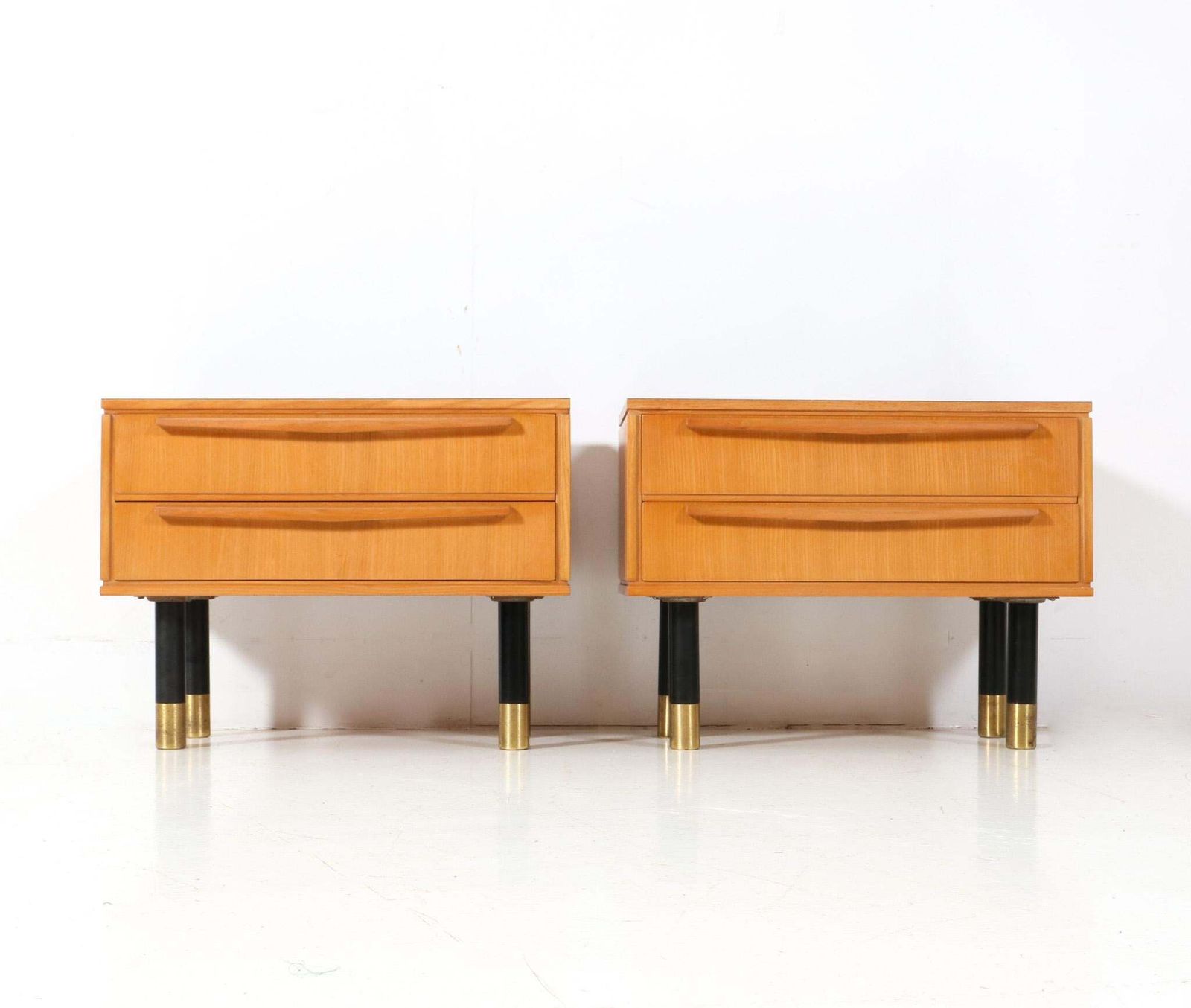 Pair Of Mid Century Modern Nightstands Or Bedside Tables, 1950s photo furniture