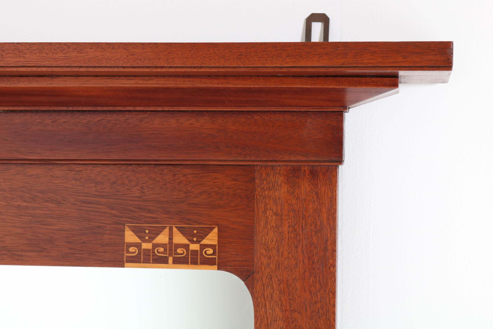 Mahogany Art Nouveau Arts & Crafts Mirror By J.M. Middelraad For Pander, 1900s photo for sale