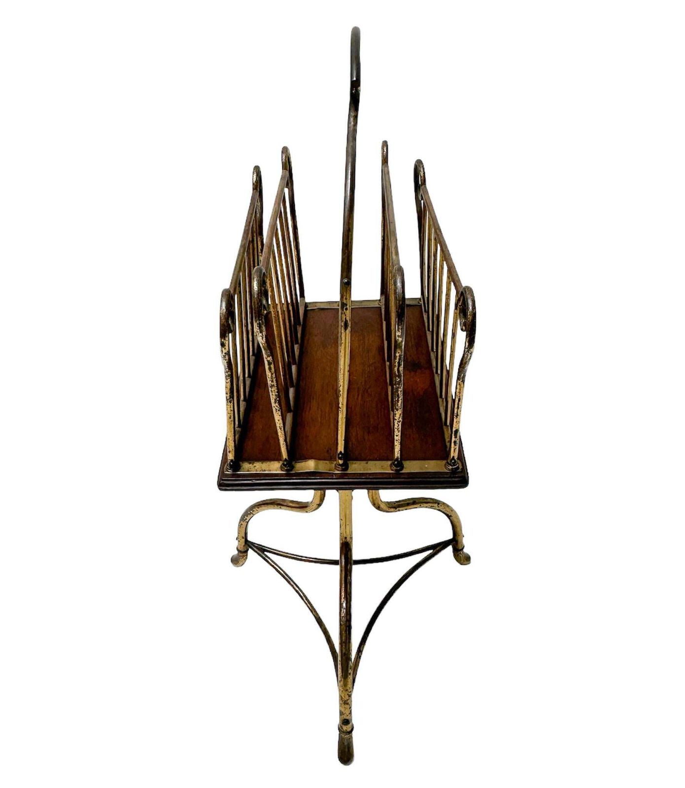 Art Nouveau Revolving Magazine Rack, 1900s photo vintage