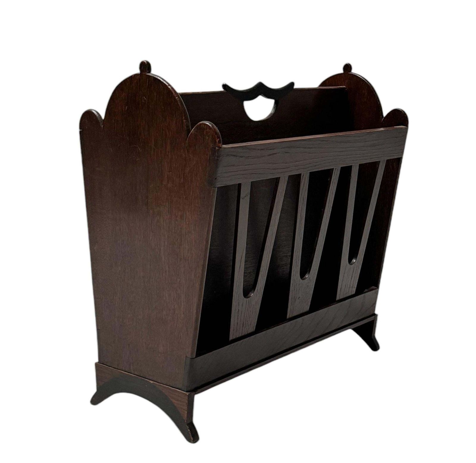 Willem Penaat Art Deco Amsterdam School Magazine Rack For Metz & Co., 1920s photo furniture