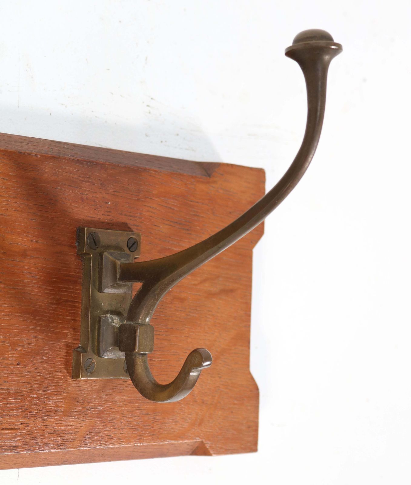 Oak Arts & Crafts Art Nouveau Coat Rack Attributed To A.J. Kropholler, 1900s photo buy