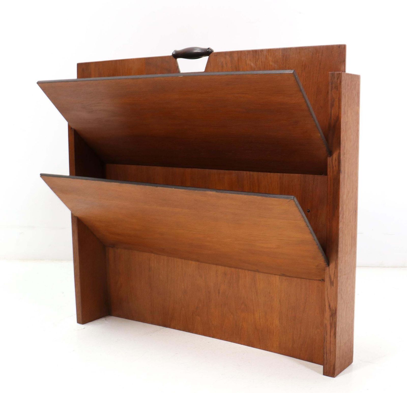 Oak Art Deco Modernist Magazine Rack By Frits Spanjaard, 1920s photo furniture