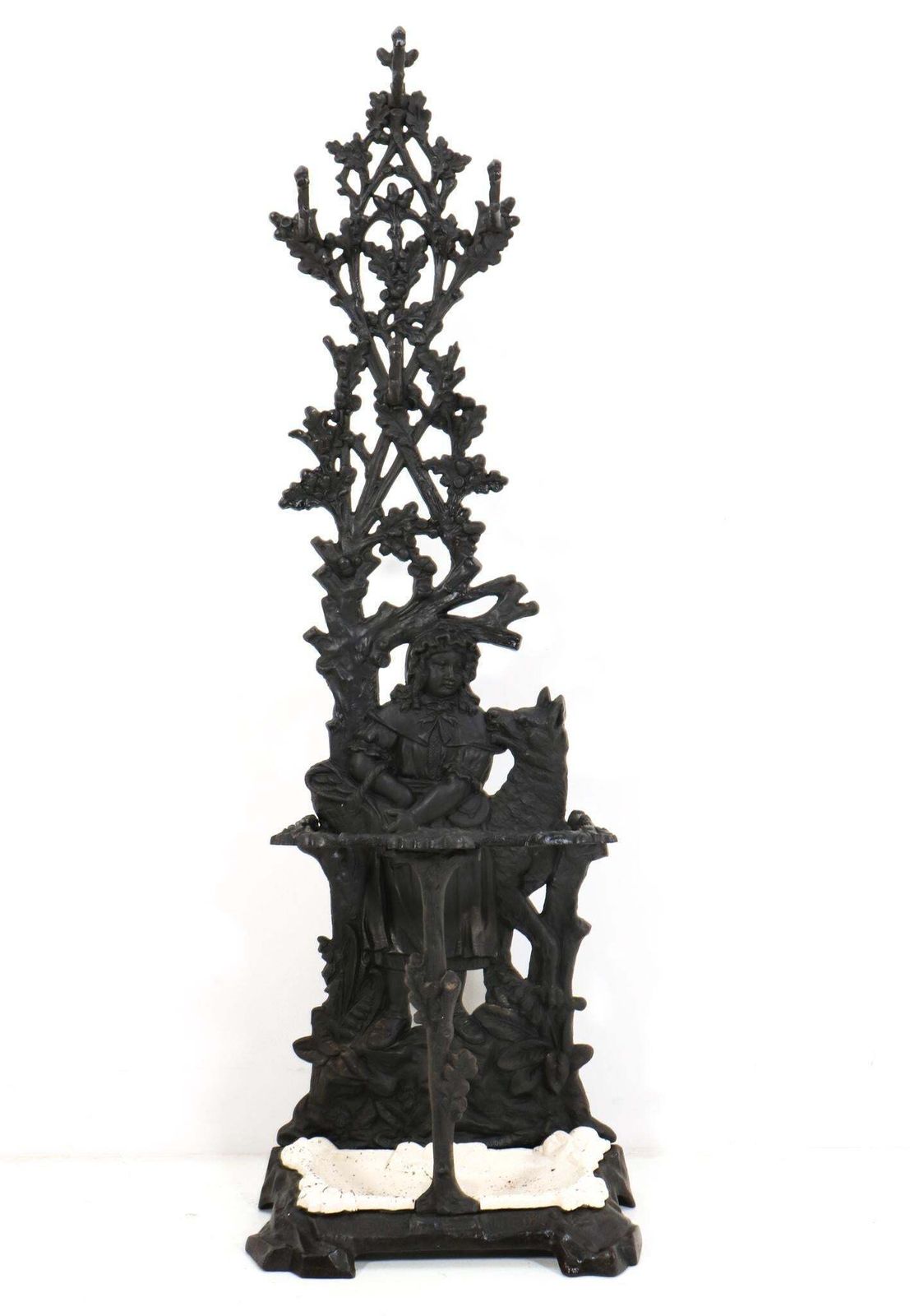19th Century Cast Iron Red Riding Hood & The Wolf Porte Manteau Or Hall Stand photo for sale