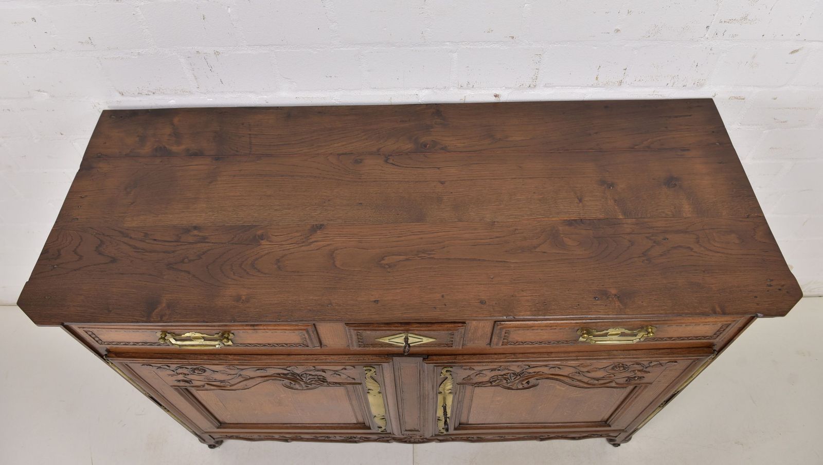 Antique! Restored Baroque Louis XV Sideboard Circa 1790, Oak Cabinet, Chest Of Drawers photo vinterior