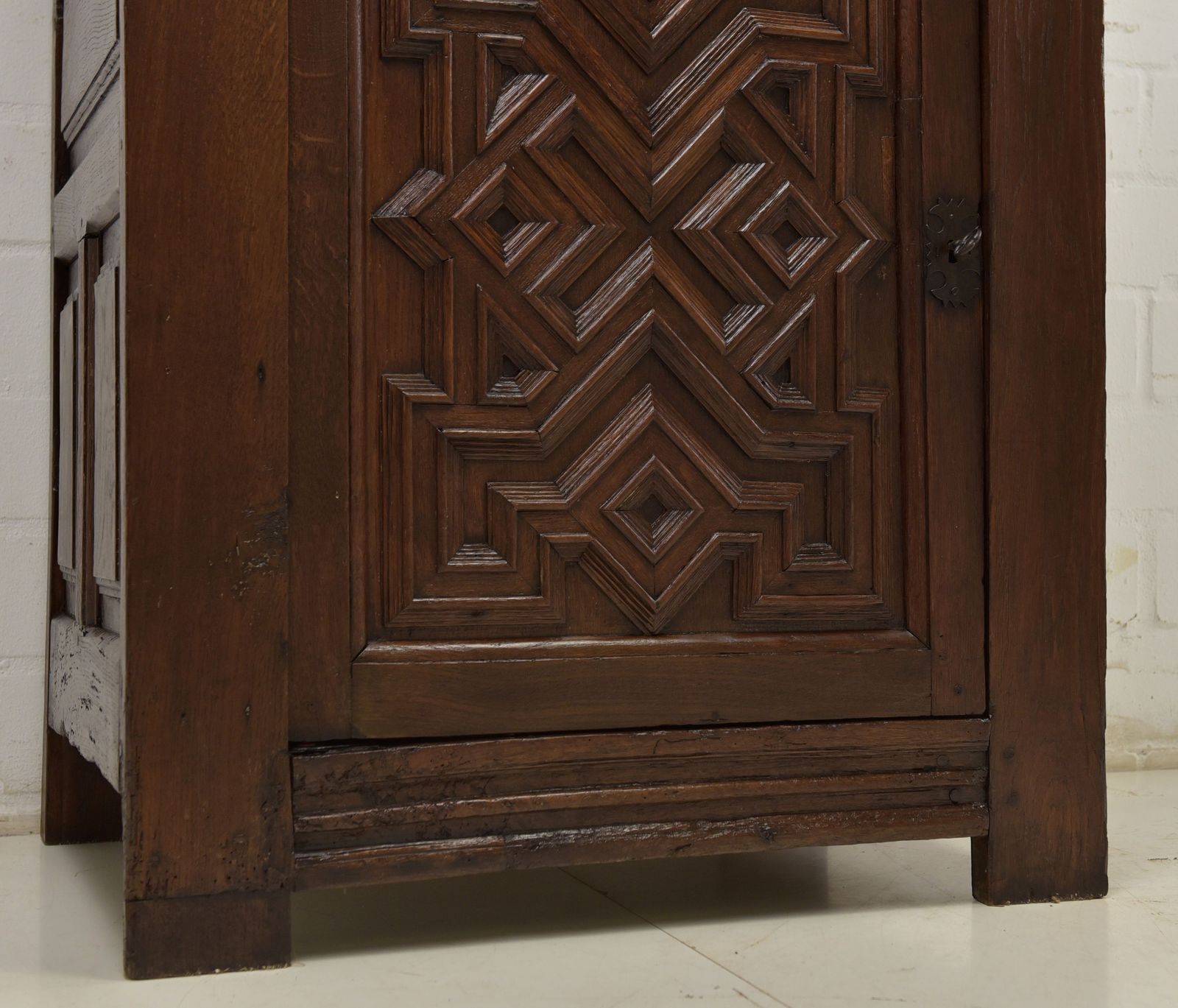 photo for sale Antique! Narrow Chest Of Drawers Restored Renaissance Circa 1700 Oak Cabinet Small