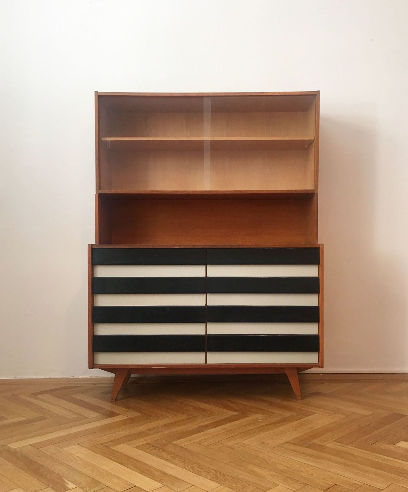 Striped Sideboard With Bookcase U 453 By Jiri Jiroutek For Interier Praha, 1960s