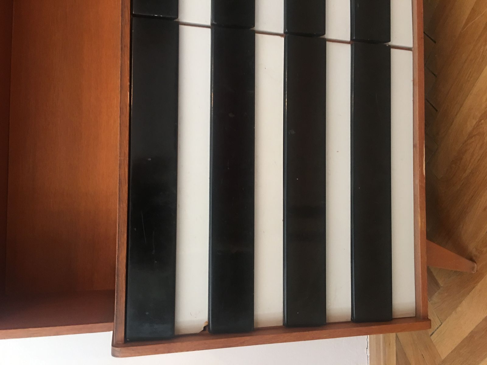 Striped Sideboard With Bookcase U 453 By Jiri Jiroutek For Interier Praha, 1960s photo for sale