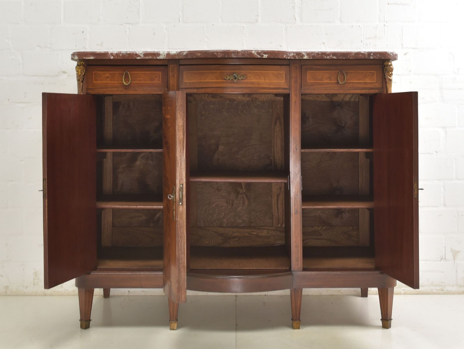 Antique! Restored Art Deco 1925 Mahogany Sideboard Dresser Dining Room photo for sale