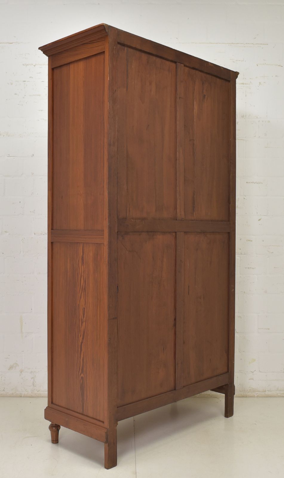 1404.0 Antique! Narrow Hall Cupboard Restored Art Nouveau Pitch Pine Wardrobe photo