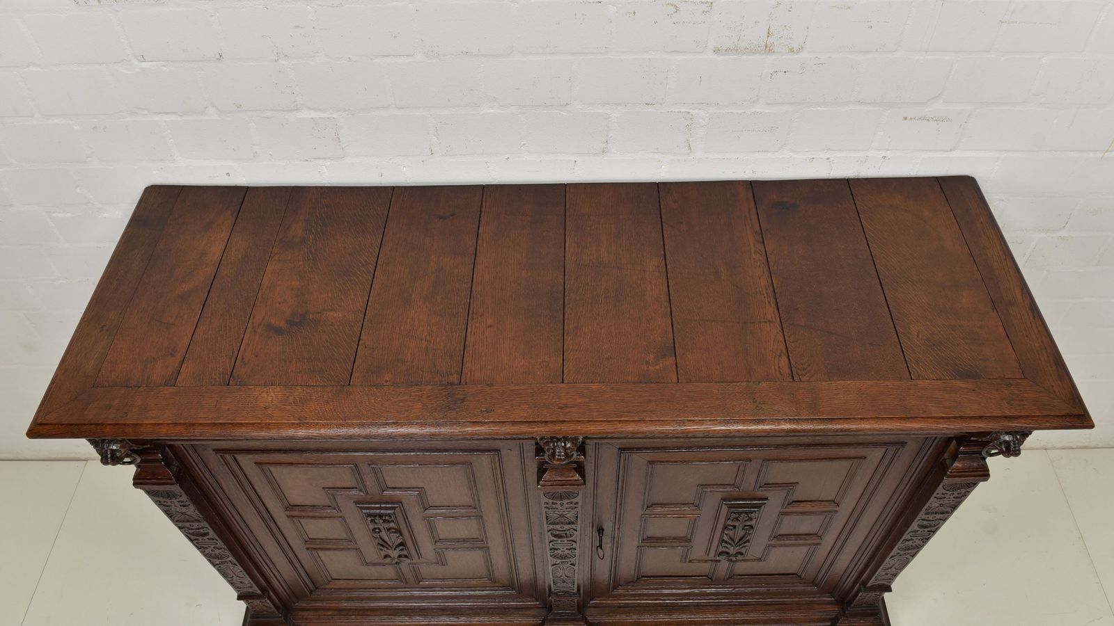 Antique! Restored Neo Renaissance Sideboard Circa 1820, Oak High Chest Of Drawers photo vinterior