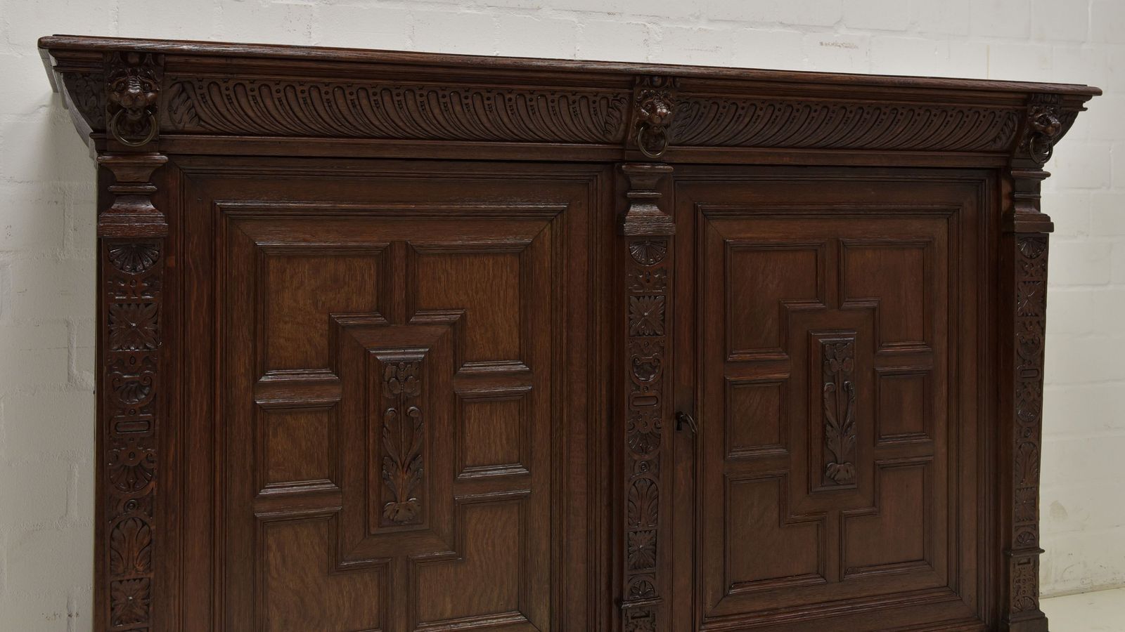 photo furniture Antique! Restored Neo Renaissance Sideboard Circa 1820, Oak High Chest Of Drawers