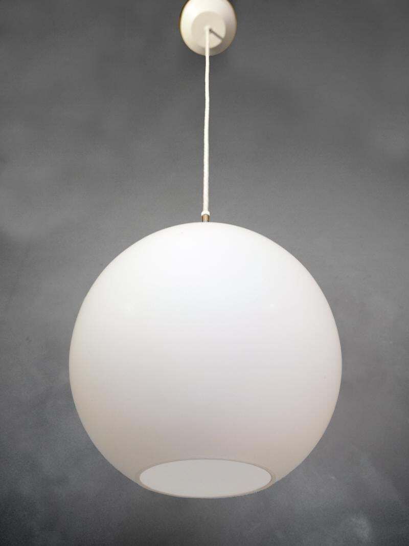 1970s Louis Poulsen Satellite Pendant Lamp Opaline Glass By Vilhelm Wohlert photo buy