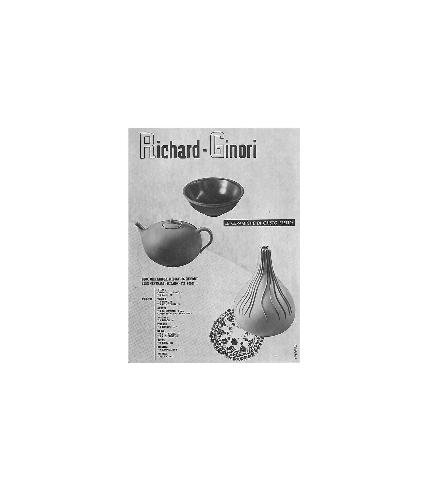 photo furniture Giovanni Gariboldi Ceramic Vase For Richard Ginori San Cristoforo, Italy 1930s