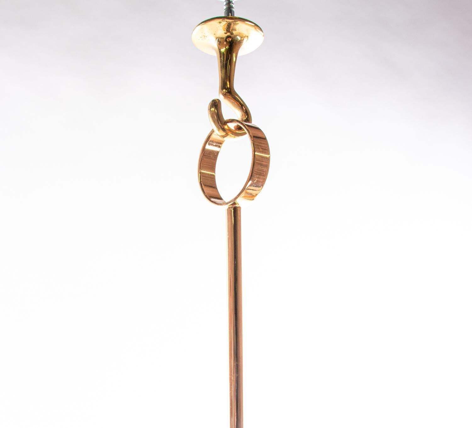 Mid Century Gold Plated Oil Candelabra Chandelier By Freddie Andersen, 1970s photo buy