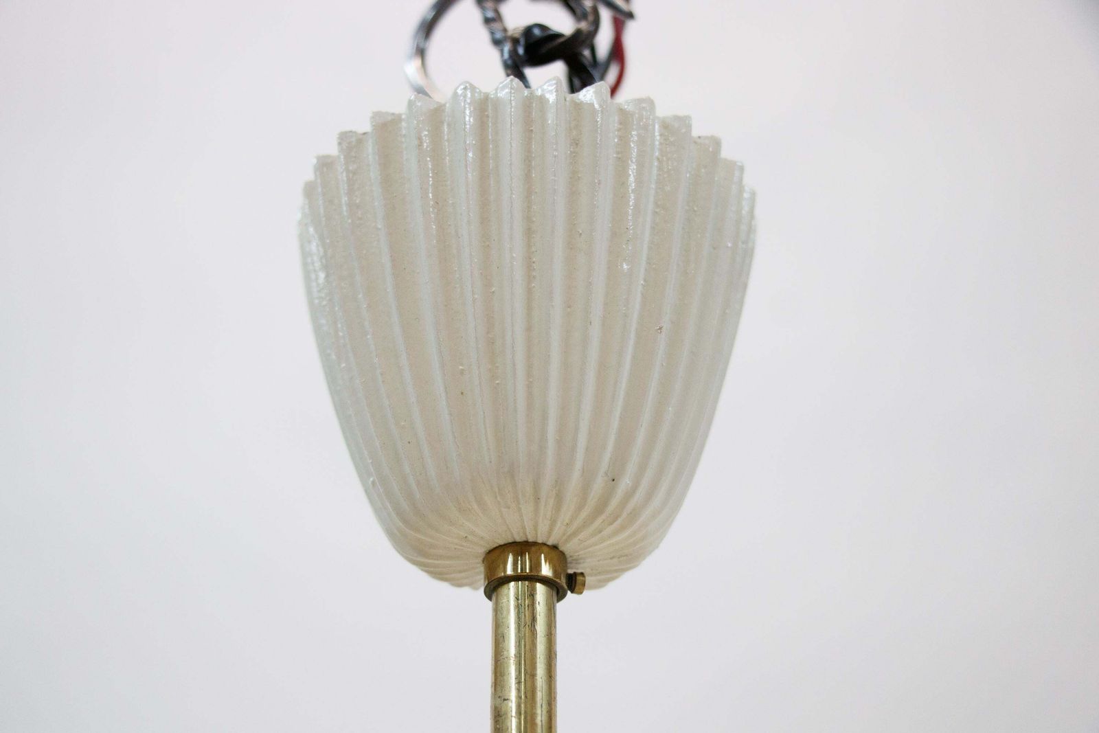 Elegant Floral Ceiling Lamp By Vereinigte Werkstätten, Germany, Munich 1950s photo vintage
