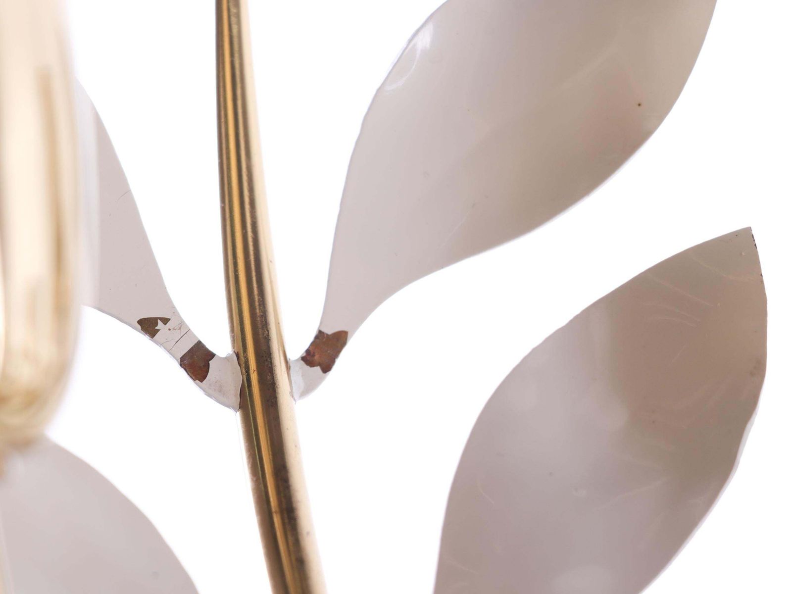 photo furniture Elegant Floral Ceiling Lamp By Vereinigte Werkstätten, Germany, Munich 1950s