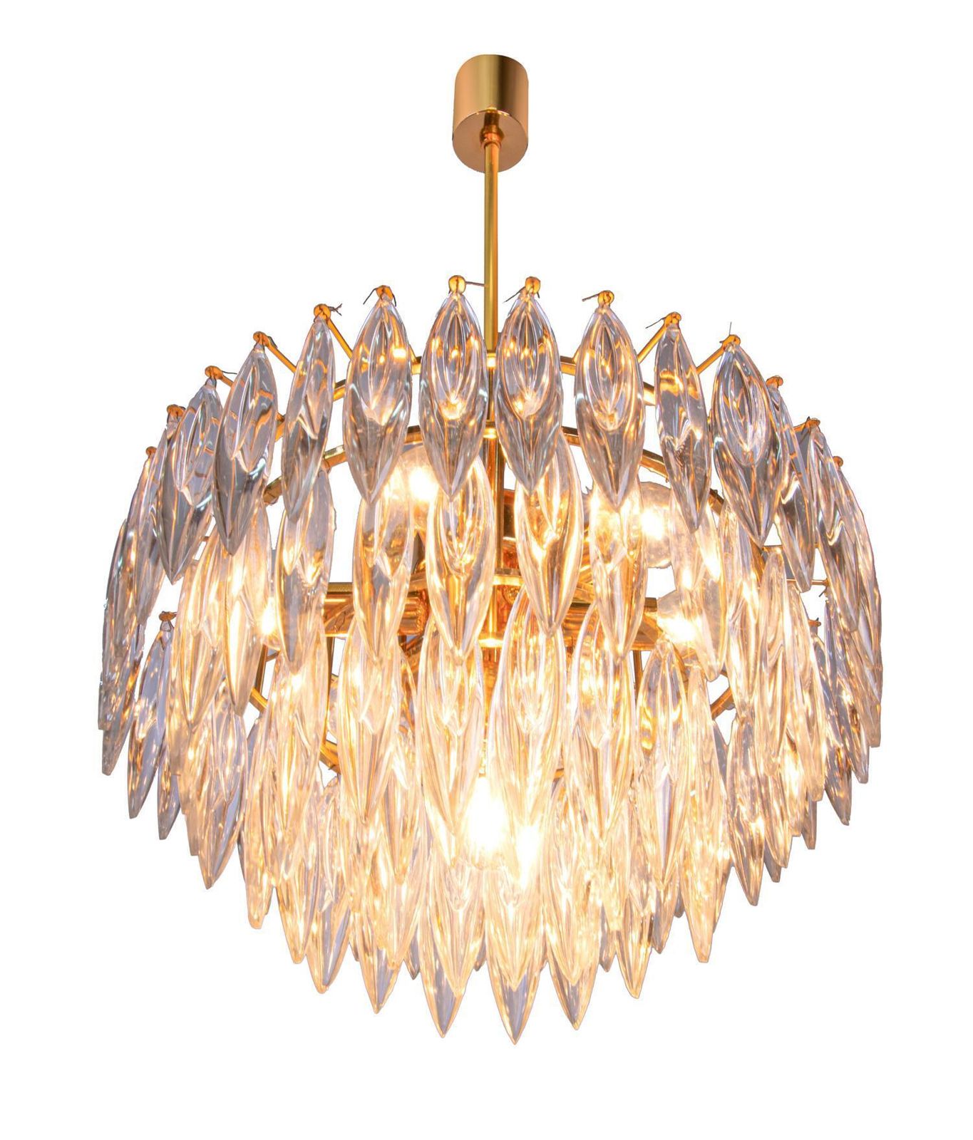 1960 Vienna Bakalowits & Sons Chandelier Crystal & Gold Plated photo furniture