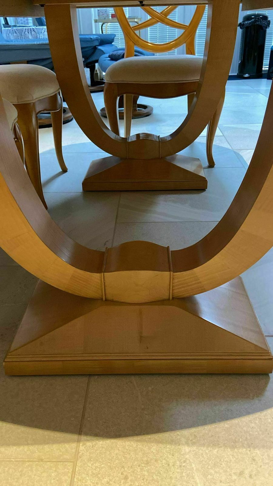 Beautiful Thomasville Art Deco Extendable Dining Table With Marquetry (193cm Extendable To 315cm) photo vinterior
