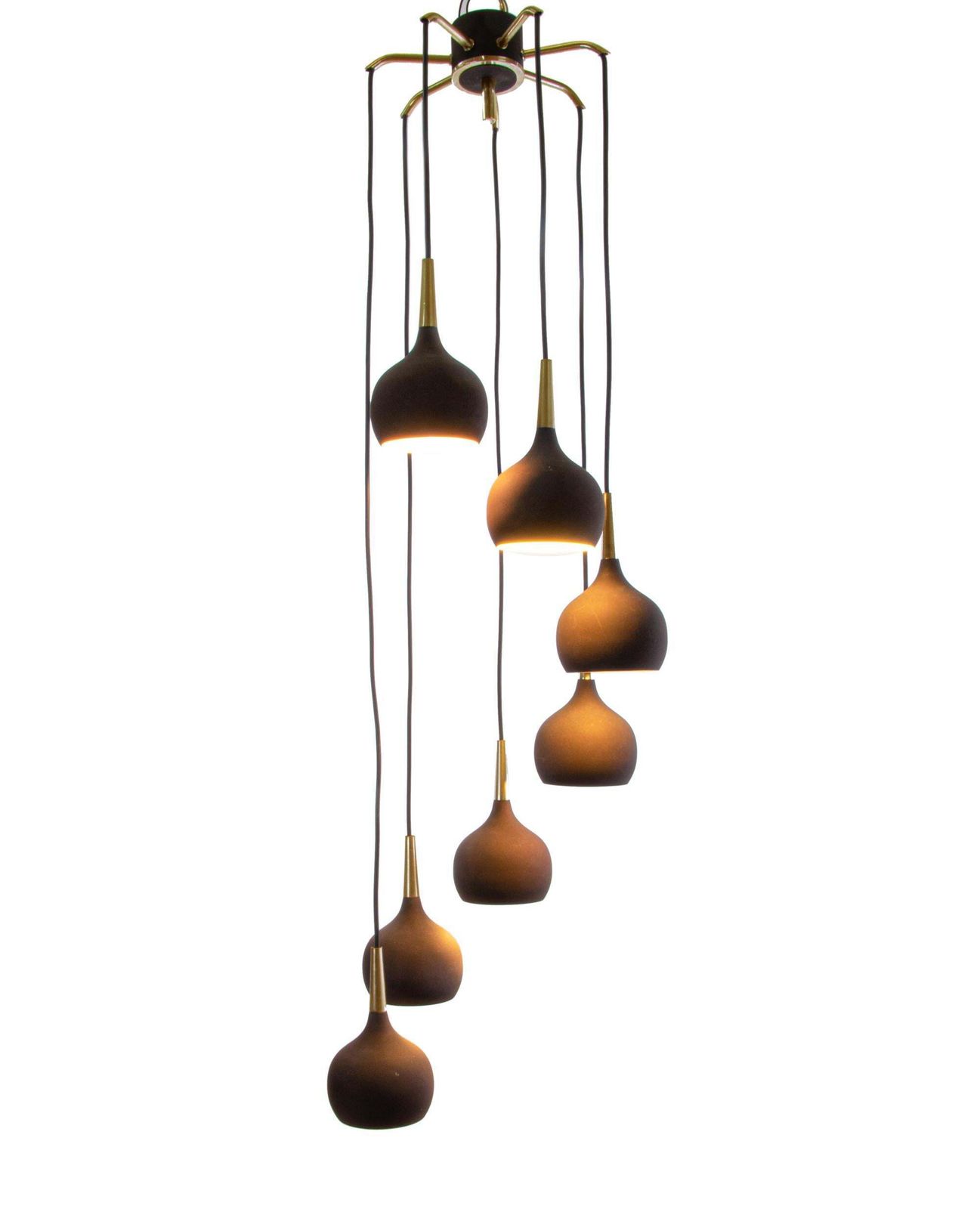 1970 Sweden Markaryd 'Dome' Cascade Chandelier By Hans Agne Jakobsson photo furniture