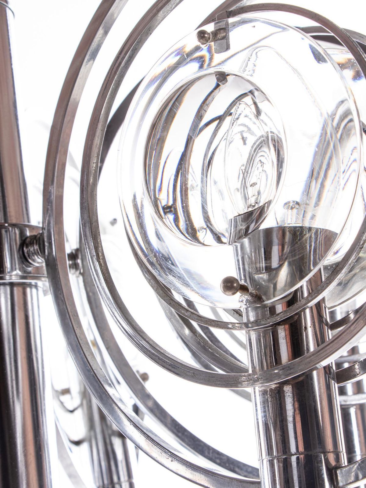 Oscar Torlasco Optical Lens Chandelier By Stilkronen, Italy, 1970s photo buy