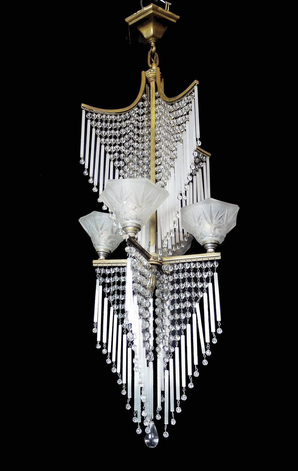 French Art Nouveau Chandelier By Lorrain / Daum photo buy