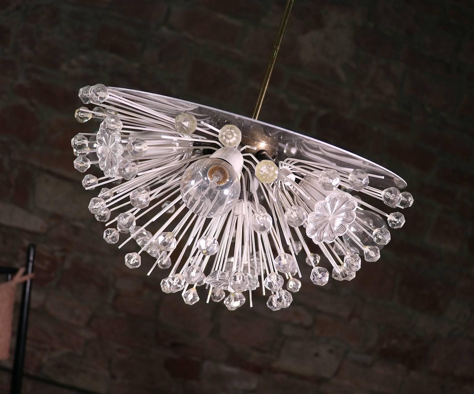 Sputnik Chandelier Crystal & Chrome By Emil Stejnar, Rupert Nikoll, Austria 1950 photo furniture