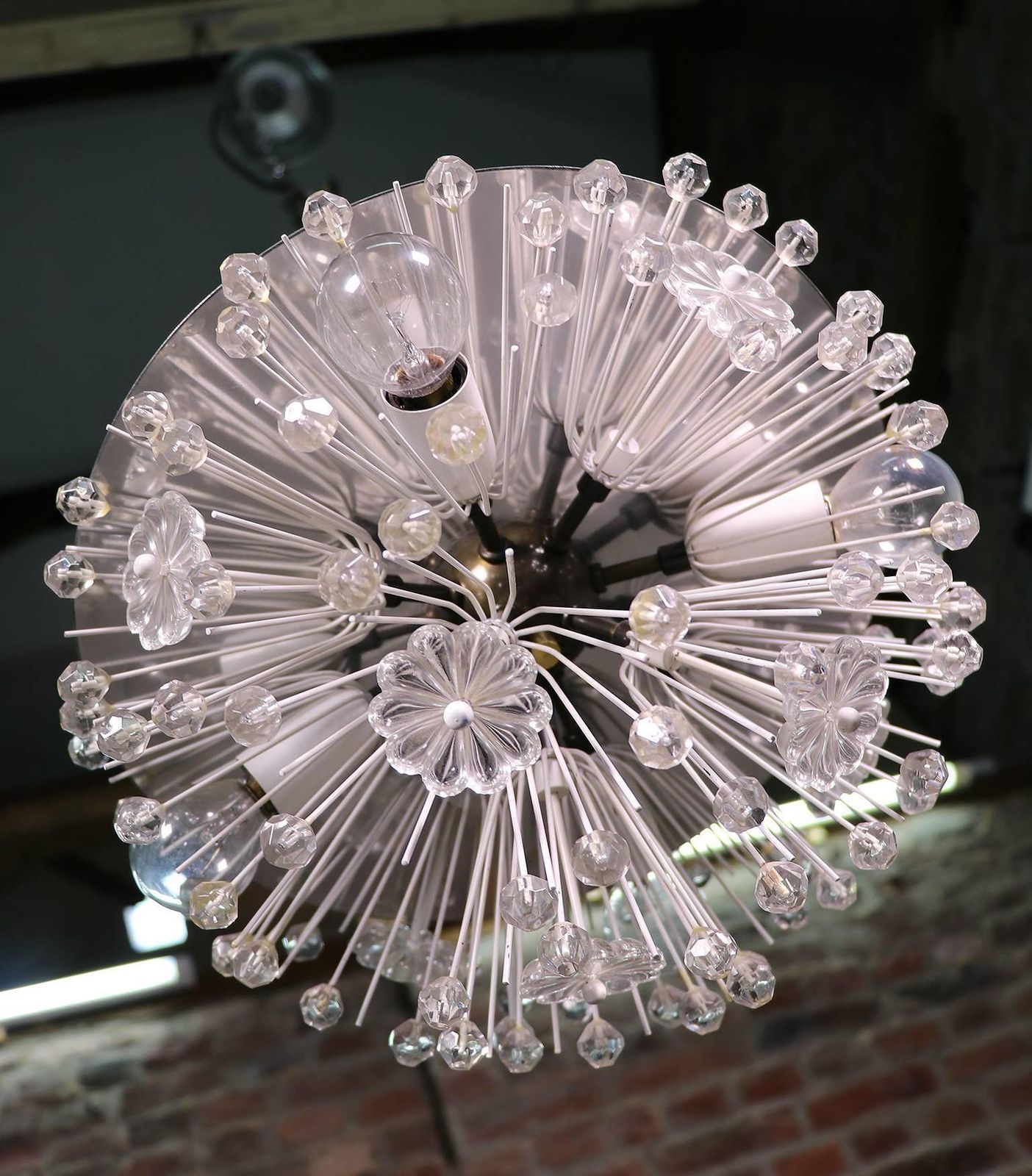 Sputnik Chandelier Crystal & Chrome By Emil Stejnar, Rupert Nikoll, Austria 1950 photo Lighting