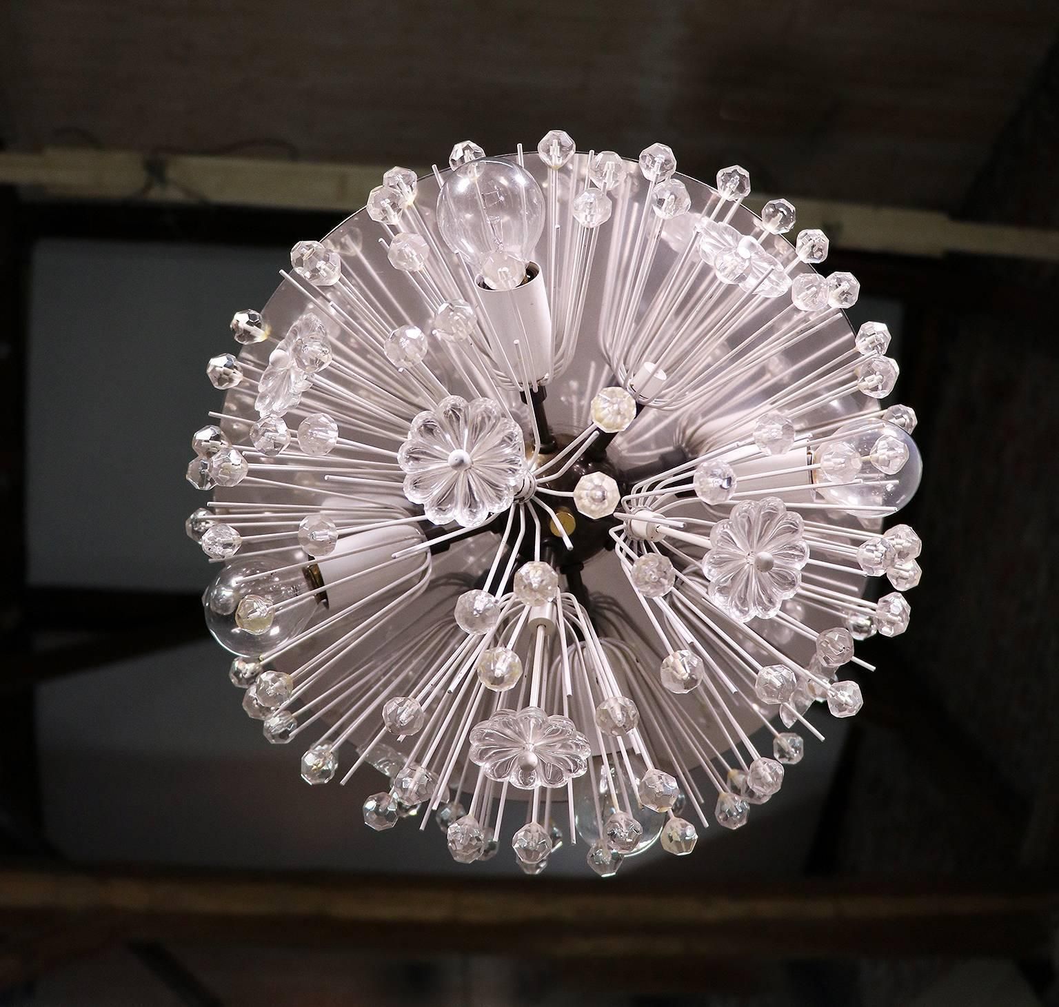 Sputnik Chandelier Crystal & Chrome By Emil Stejnar, Rupert Nikoll, Austria 1950 photo buy