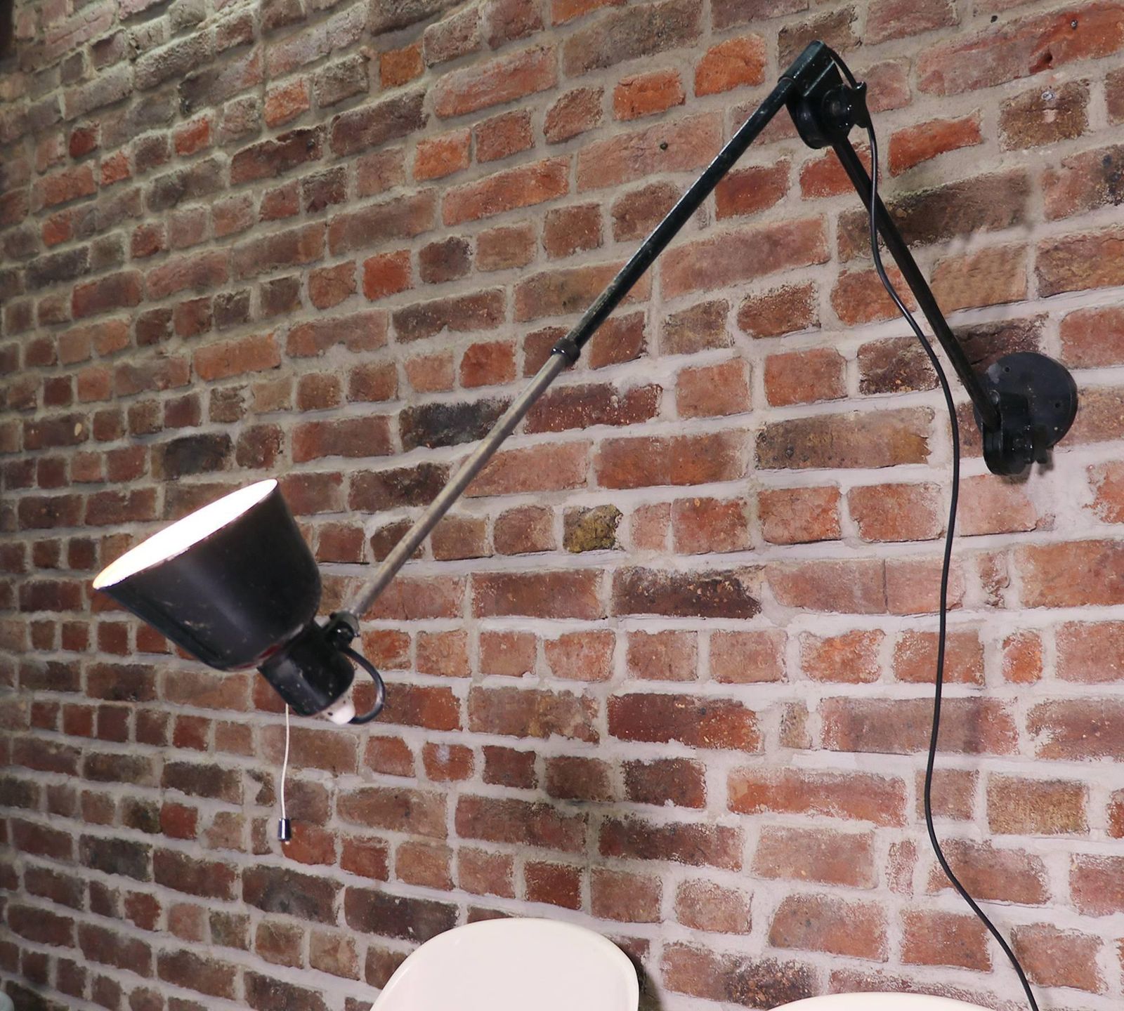 Vintage Industrial Adjustable Articulated Telescopic Task Lamp photo Lighting