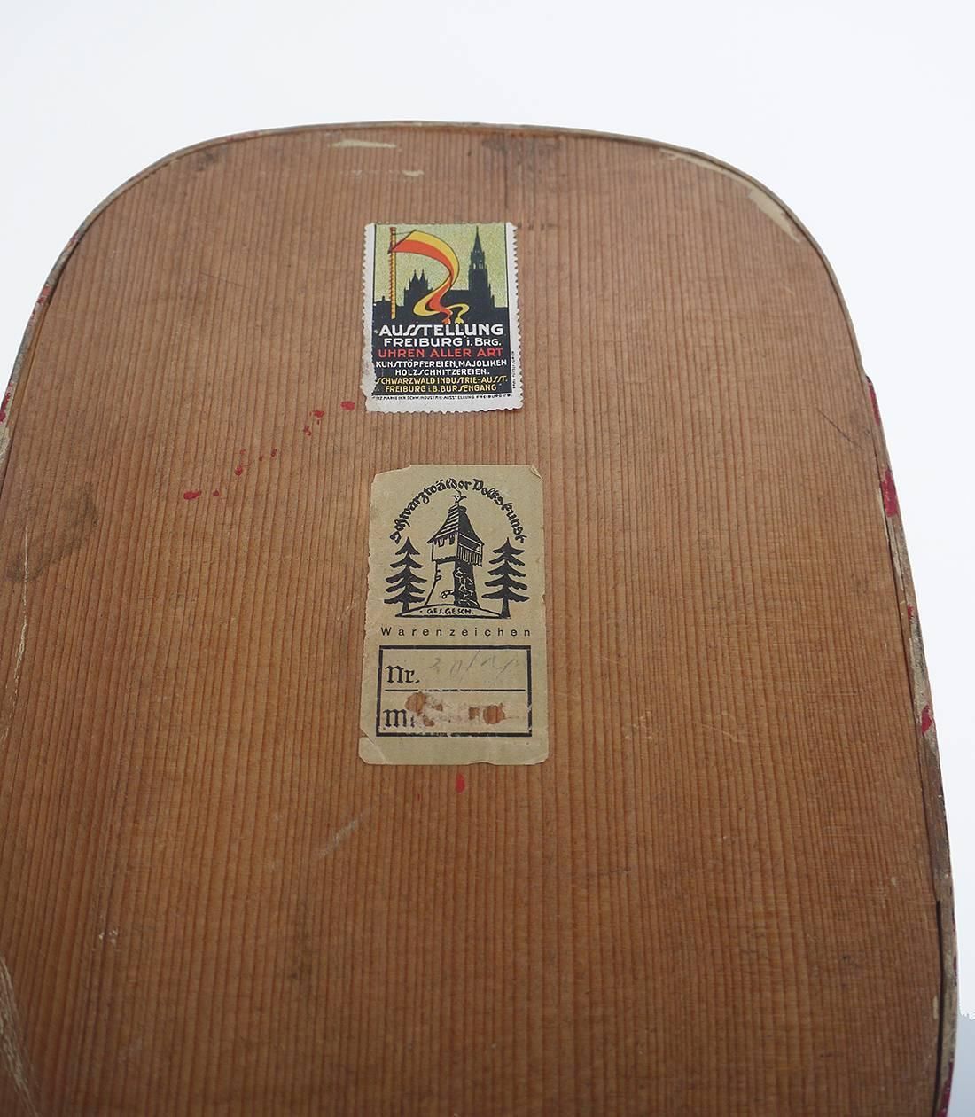 Antique German Black Forest Painted Tole Wooden Pantry Box photo Home Decor