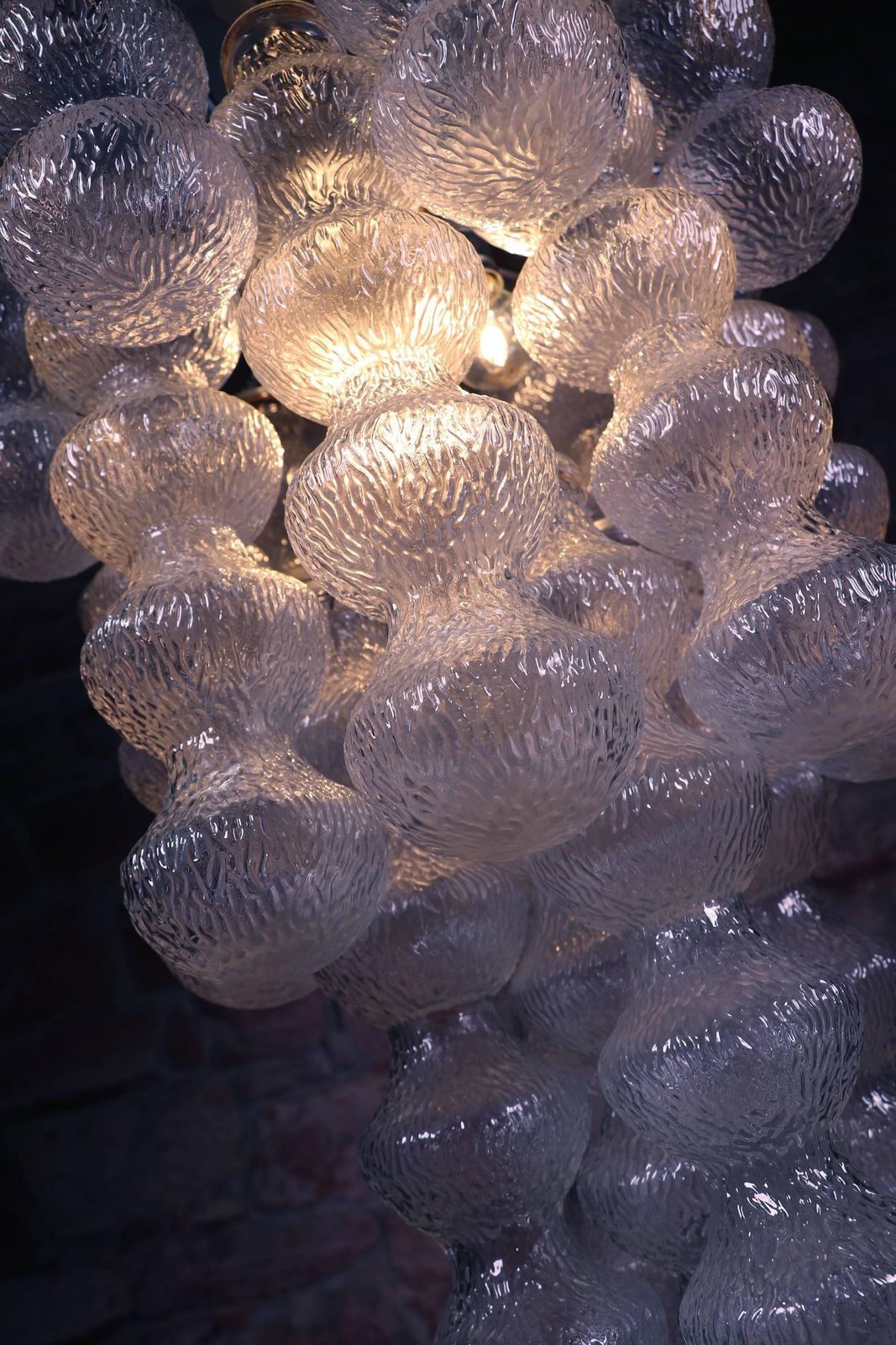Seguso 40" Chandelier Murano Glass & Chrome By Napoleone Martinuzzi, Italy 1960 photo buy