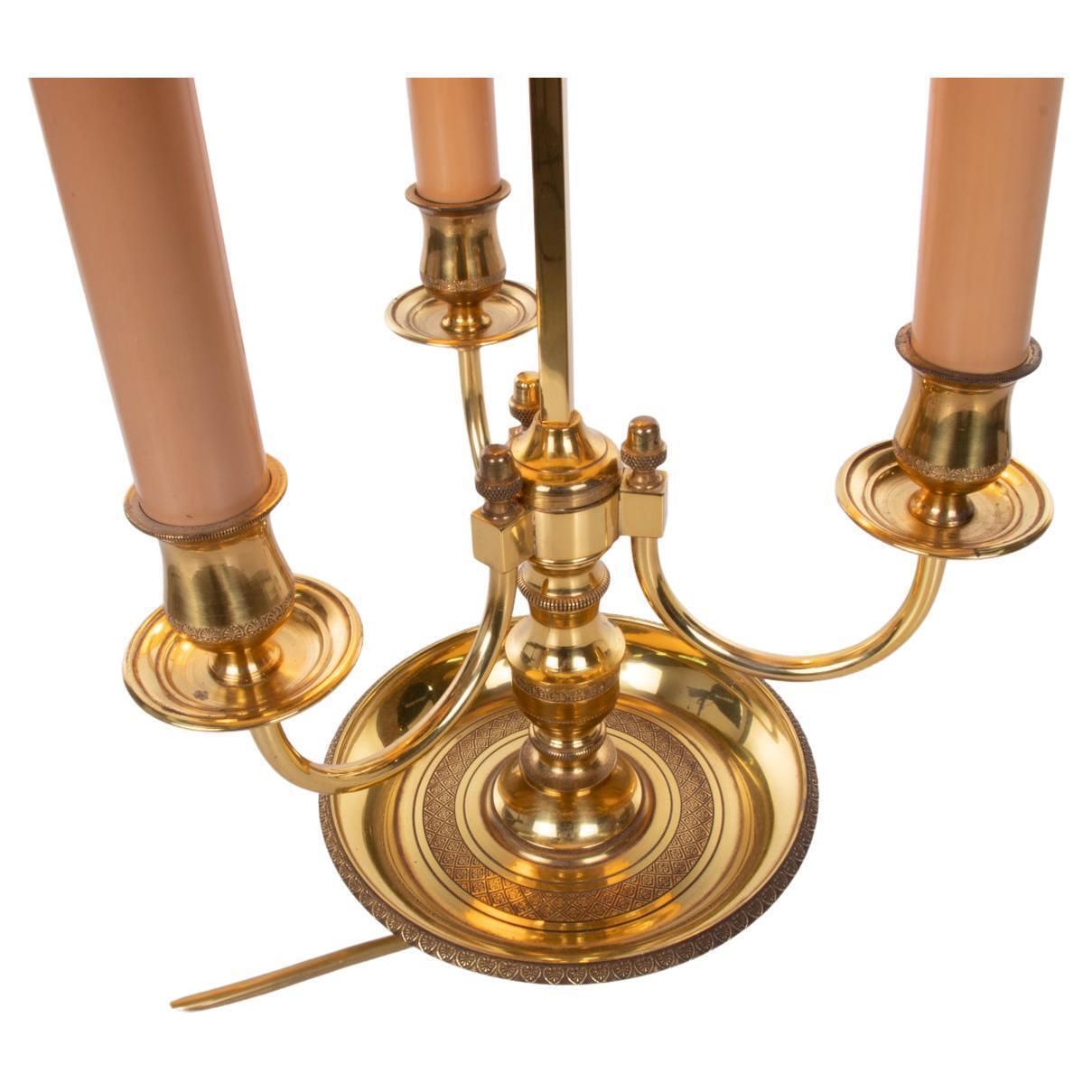 French Bonze & Tole Louis XV Style Bouillotte Table Lamp photo 2312.0