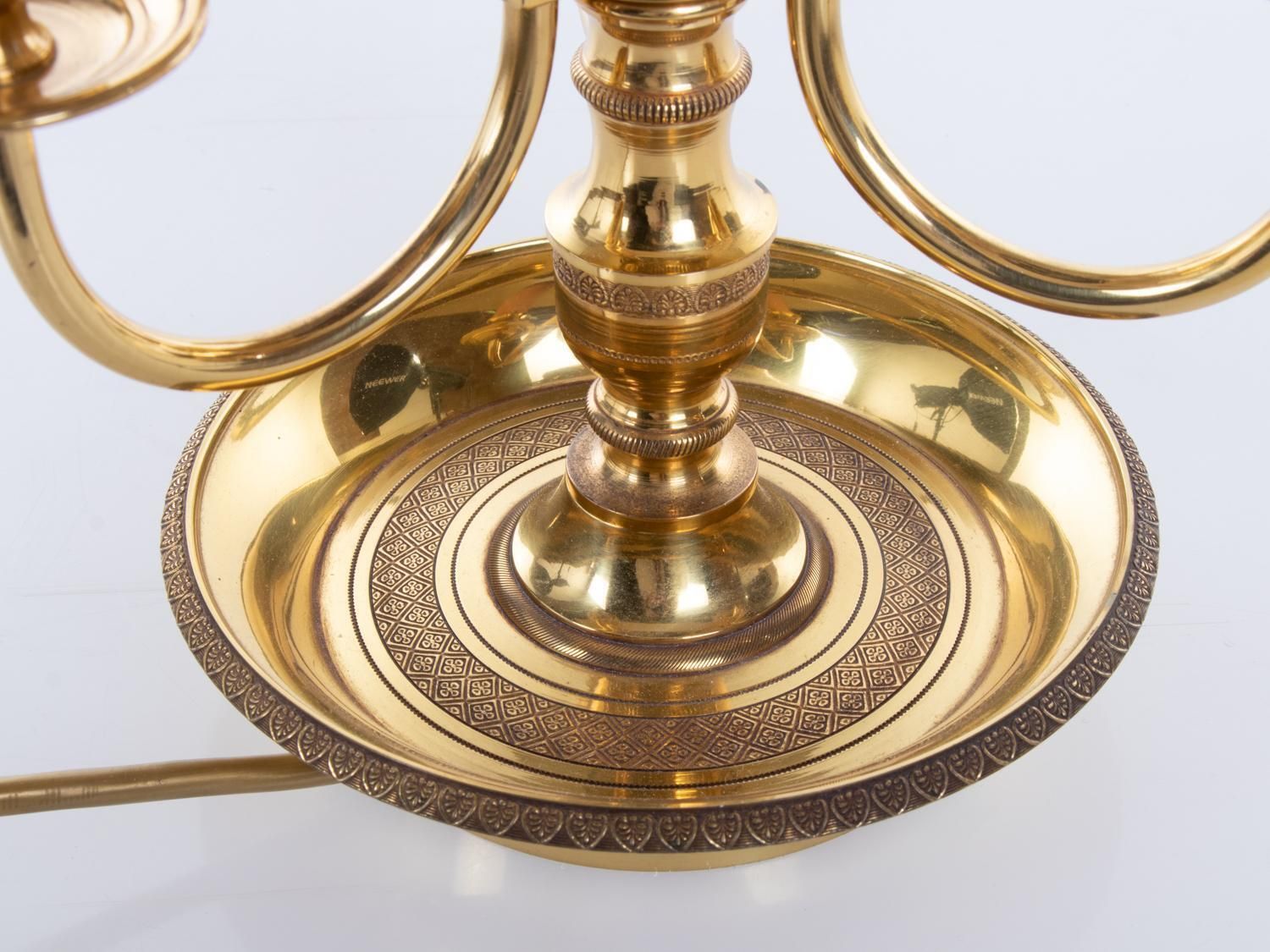 Lighting French Bonze & Tole Louis XV Style Bouillotte Table Lamp photo
