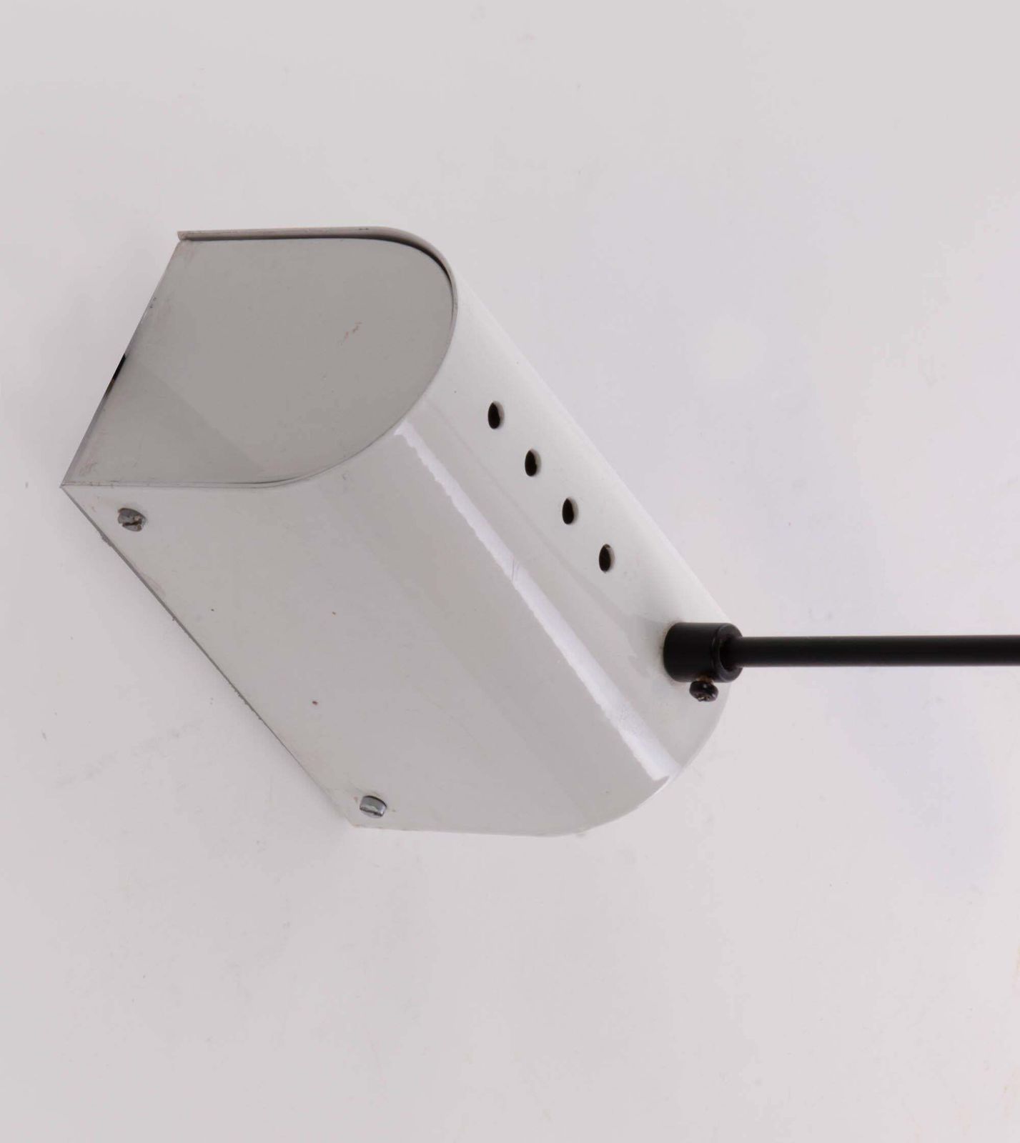 1980 Italy Black & White Stilnovo Milano Telescope Wall & Ceiling Lamp photo vinterior
