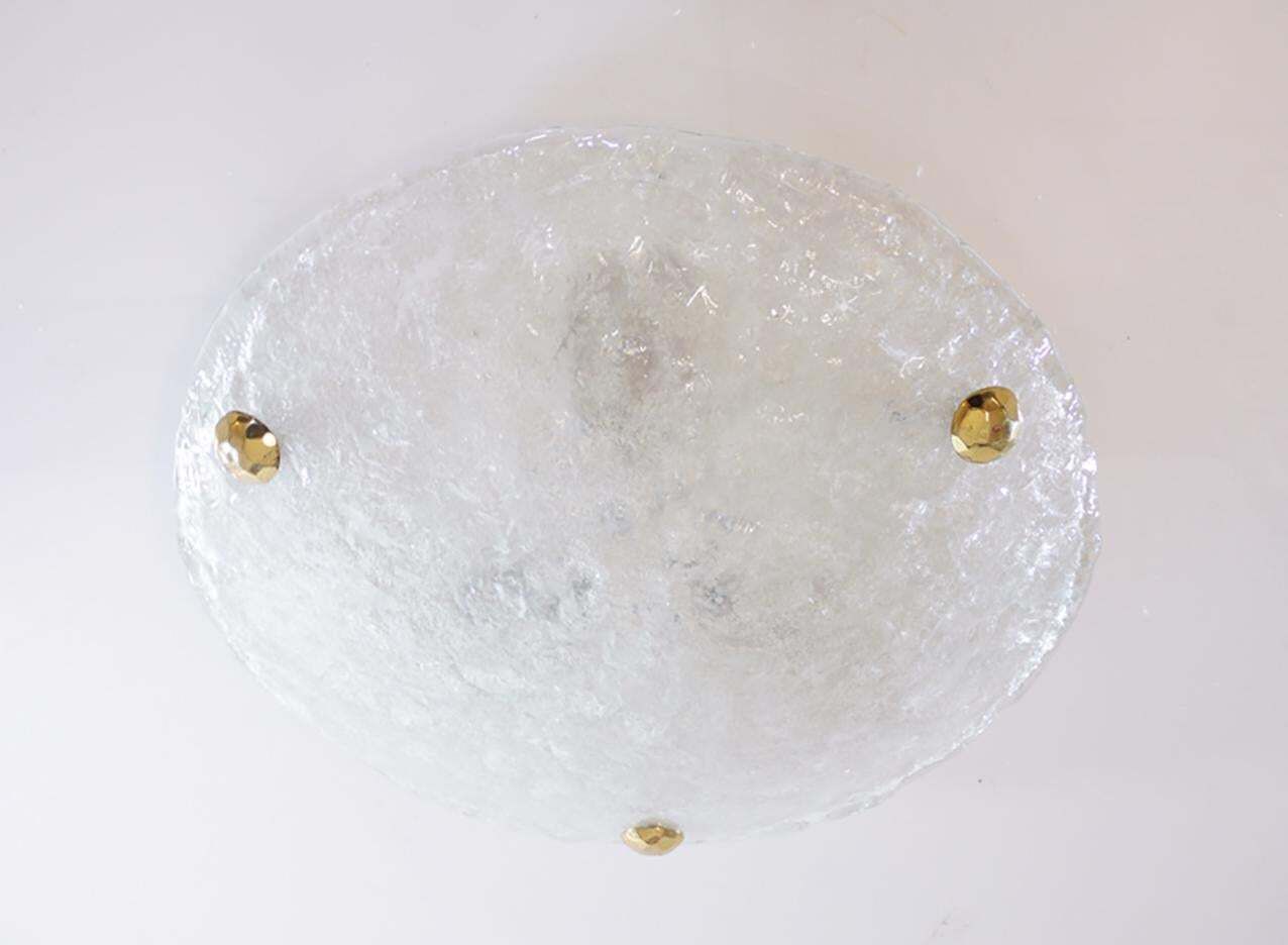 1 'Of 2' Murano Glass Flush Mount Chandelier By Hillebrand, Germany, 1960s photo furniture