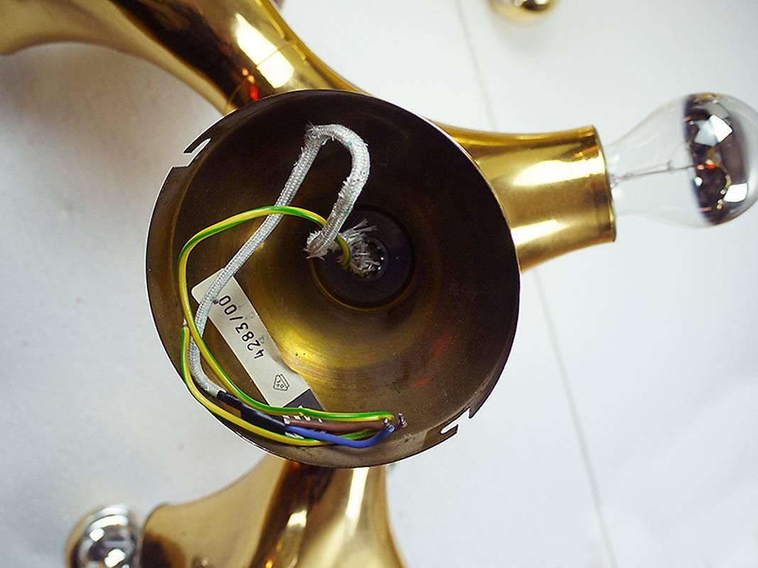 1970s Germany Cosack Gemini Organic Golden Space Age Wall Light, Set Of 2 photo buy