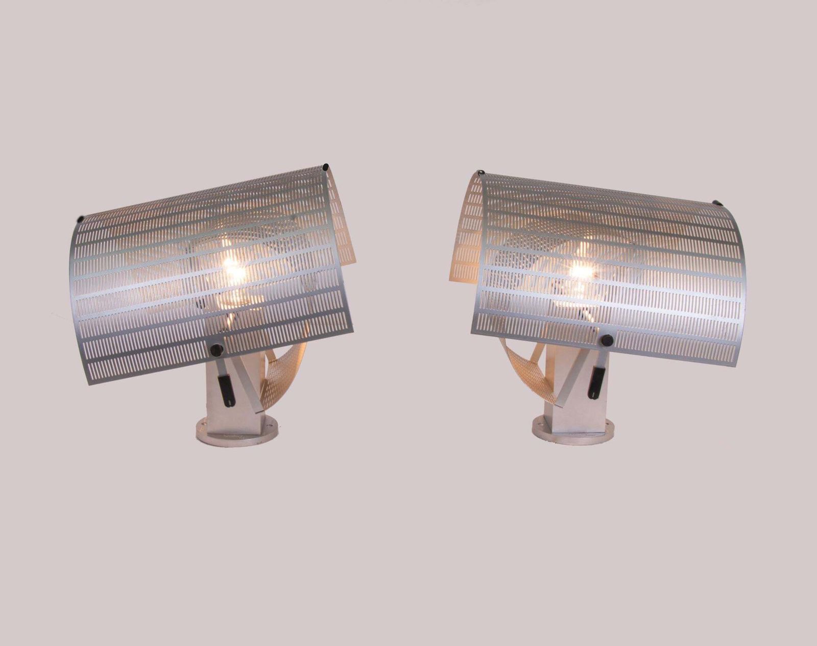 1 (Of 4) Pair Of Silver Artemide Shogun Wall Lights By Mario Botta, 1980s photo 5373.0