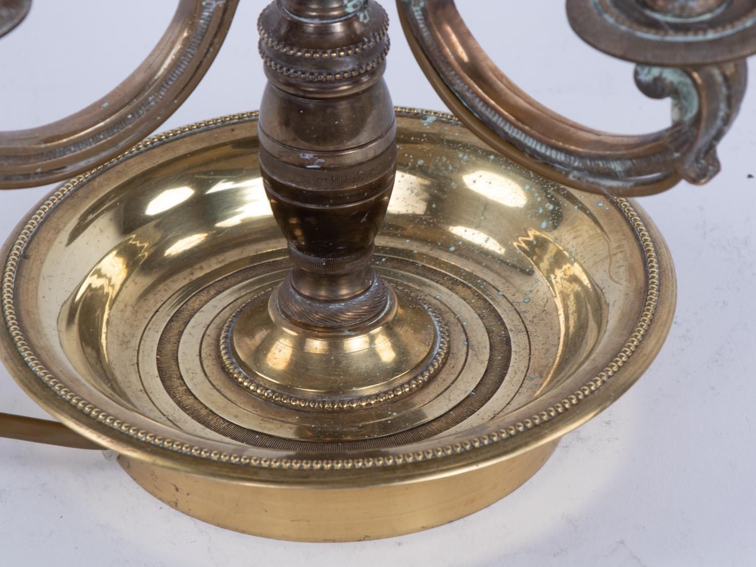 French Bronze & Tole Louis XV Style Bouillotte Lamp, 19th Century photo vinterior