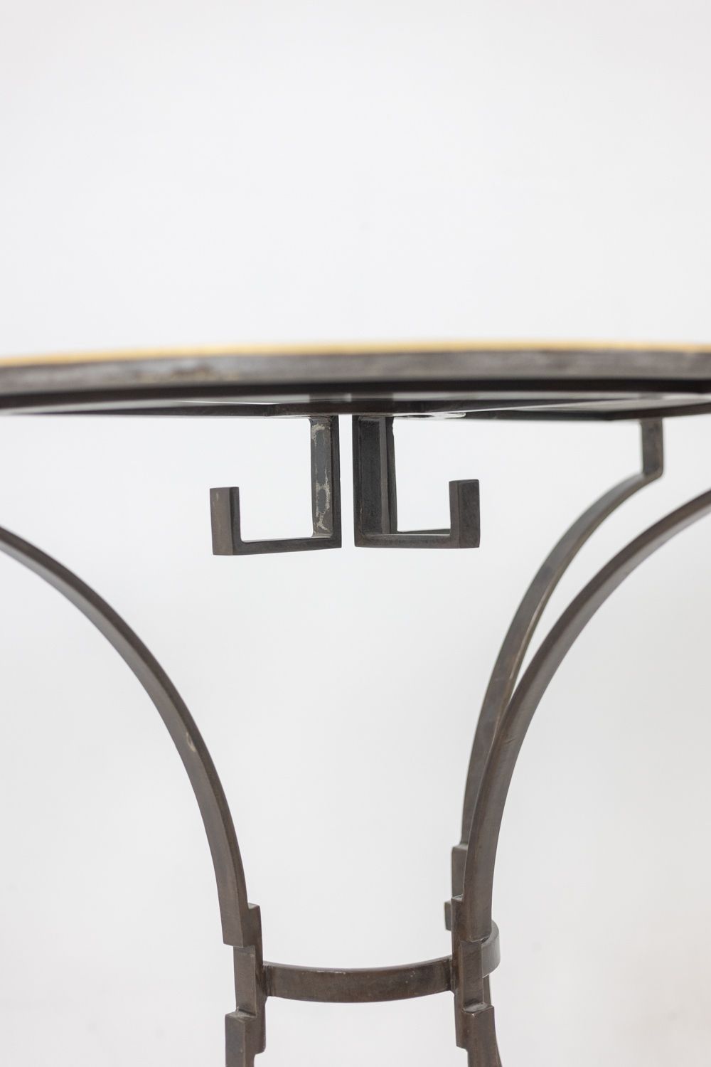 photo furniture Pair Of Half Moon Shaped Consoles. Artisan Work.