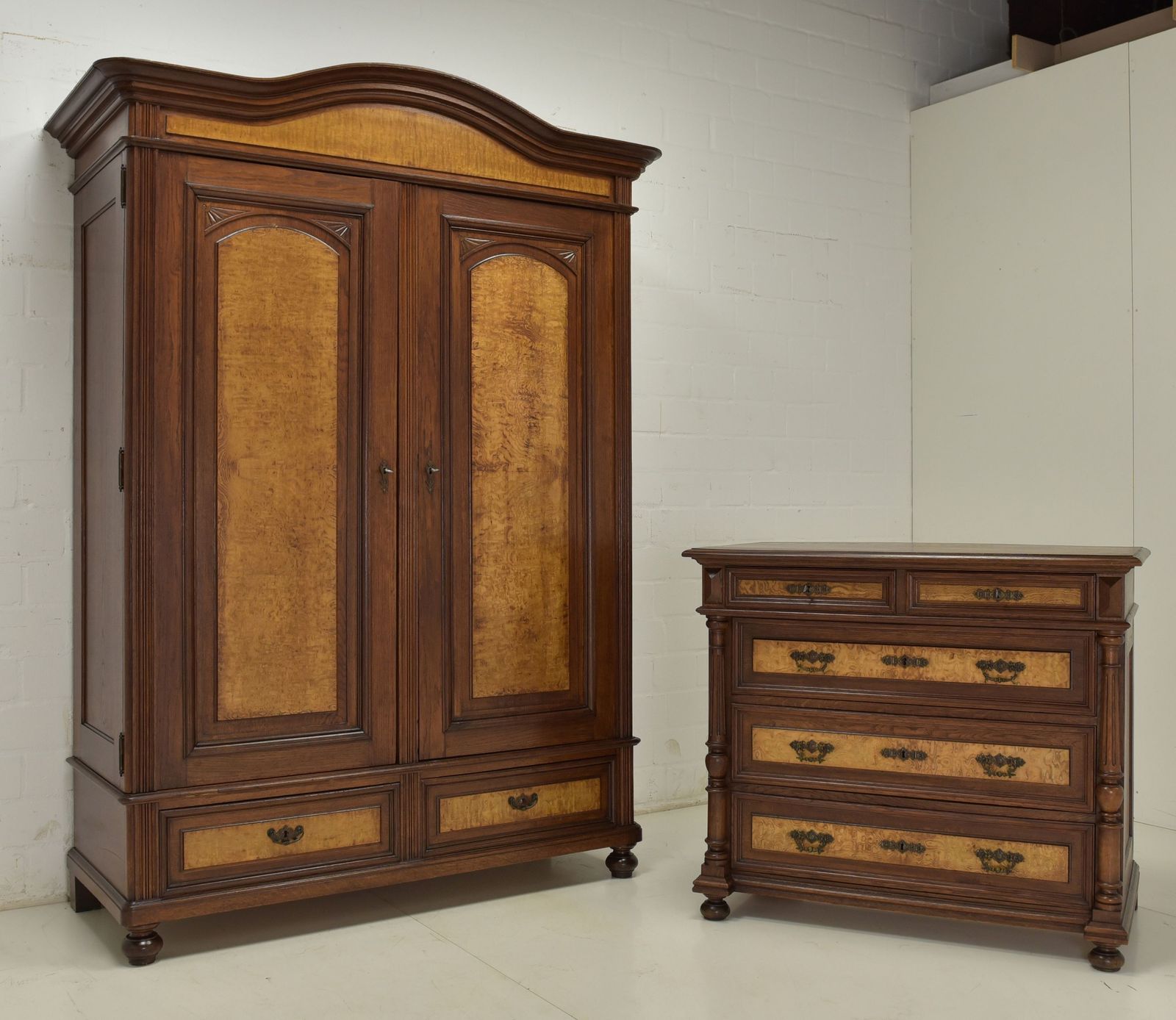 1192.0 Chest Of Drawers Restored Wilhelminian Style Around 1900 Oak Ash photo
