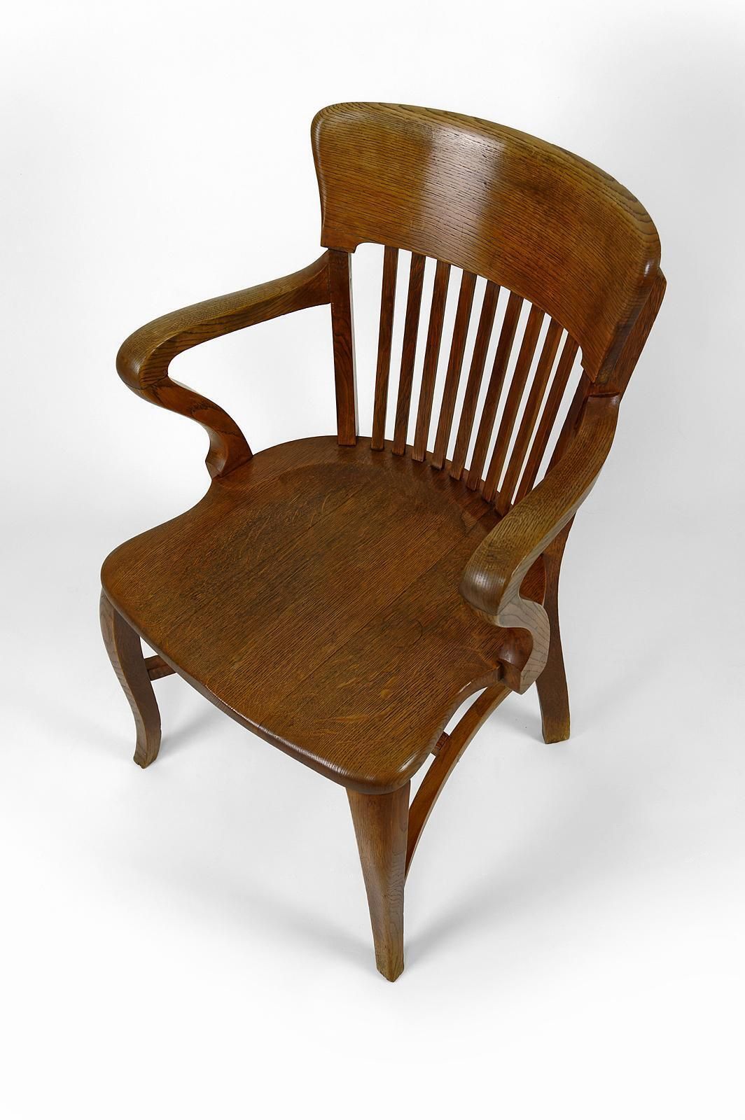 photo furniture American Oak Office Armchair, USA, Circa 1900