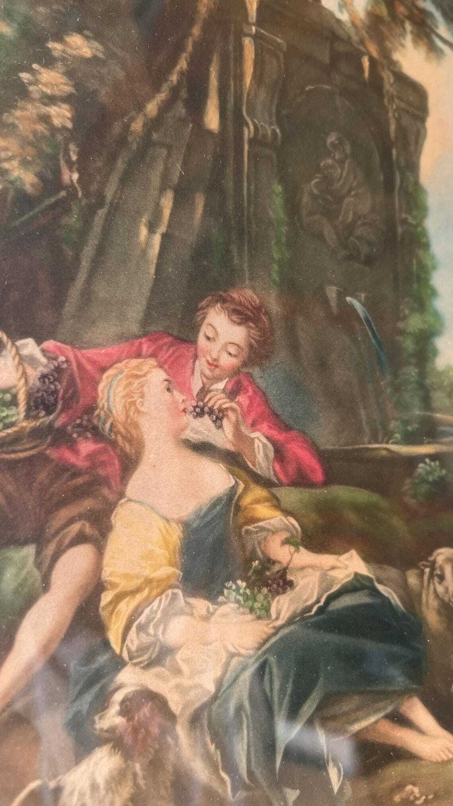 Signed Late 1800s Lithograph By Ernest Slamp After François Boucher – Framed & Glazed photo 195.0