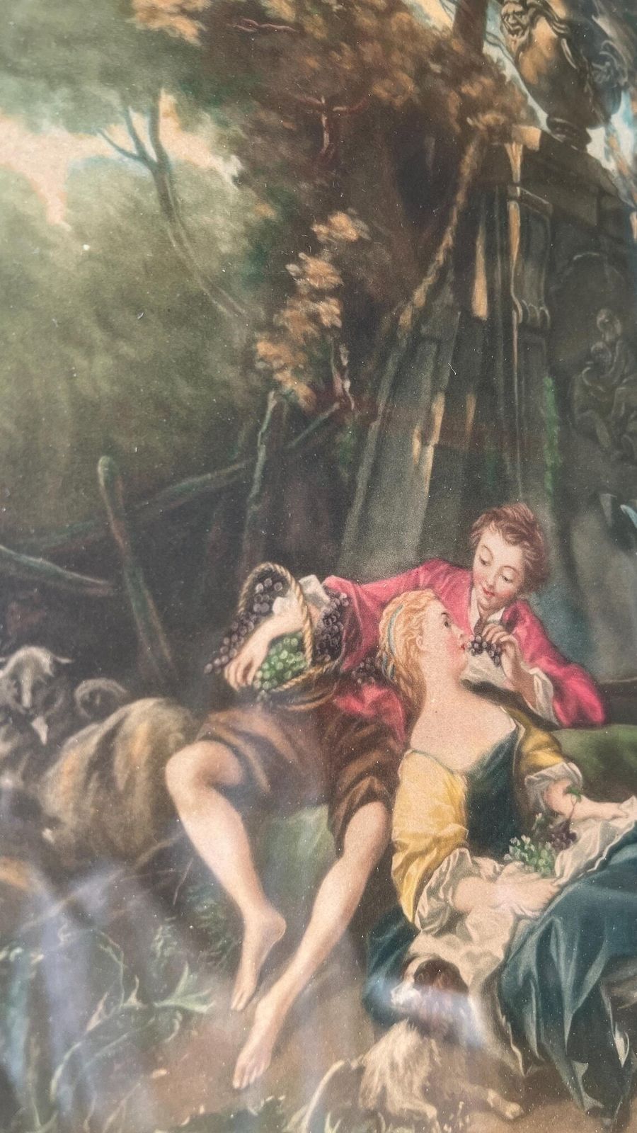 Signed Late 1800s Lithograph By Ernest Slamp After François Boucher – Framed & Glazed photo vinterior
