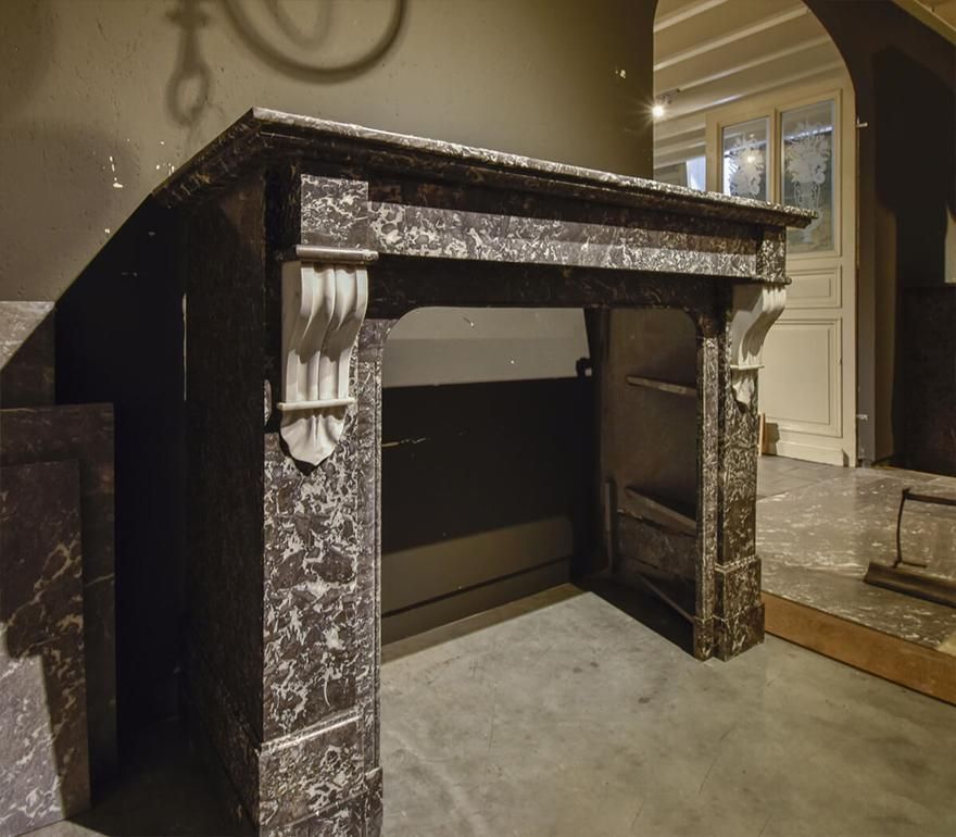 Antique Marble Fireplace Mantel 19th Century photo for sale